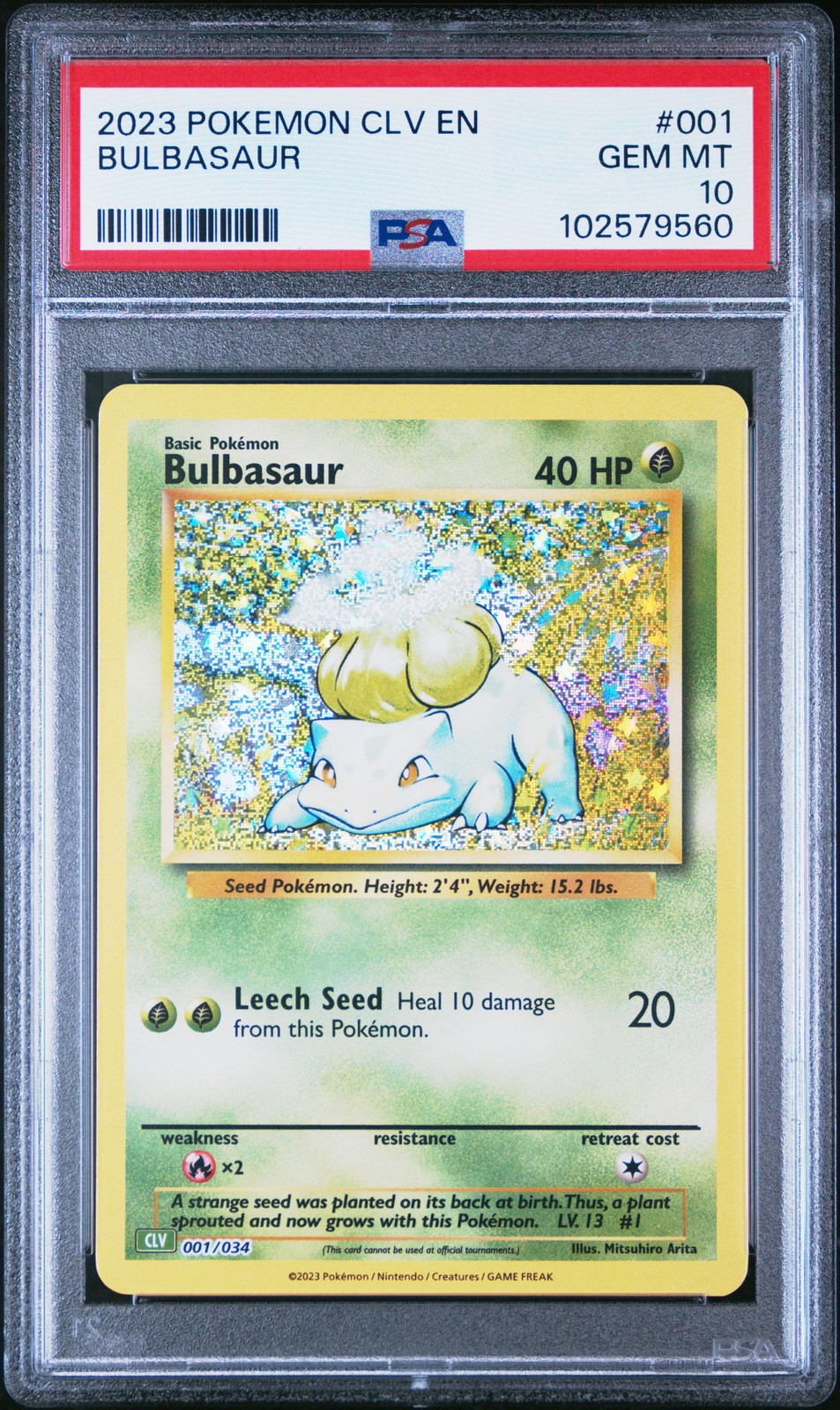 2023 Pokemon CLV-Trading Card Game Classic Venusaur & Lugia EX Deck Bulbasaur 001