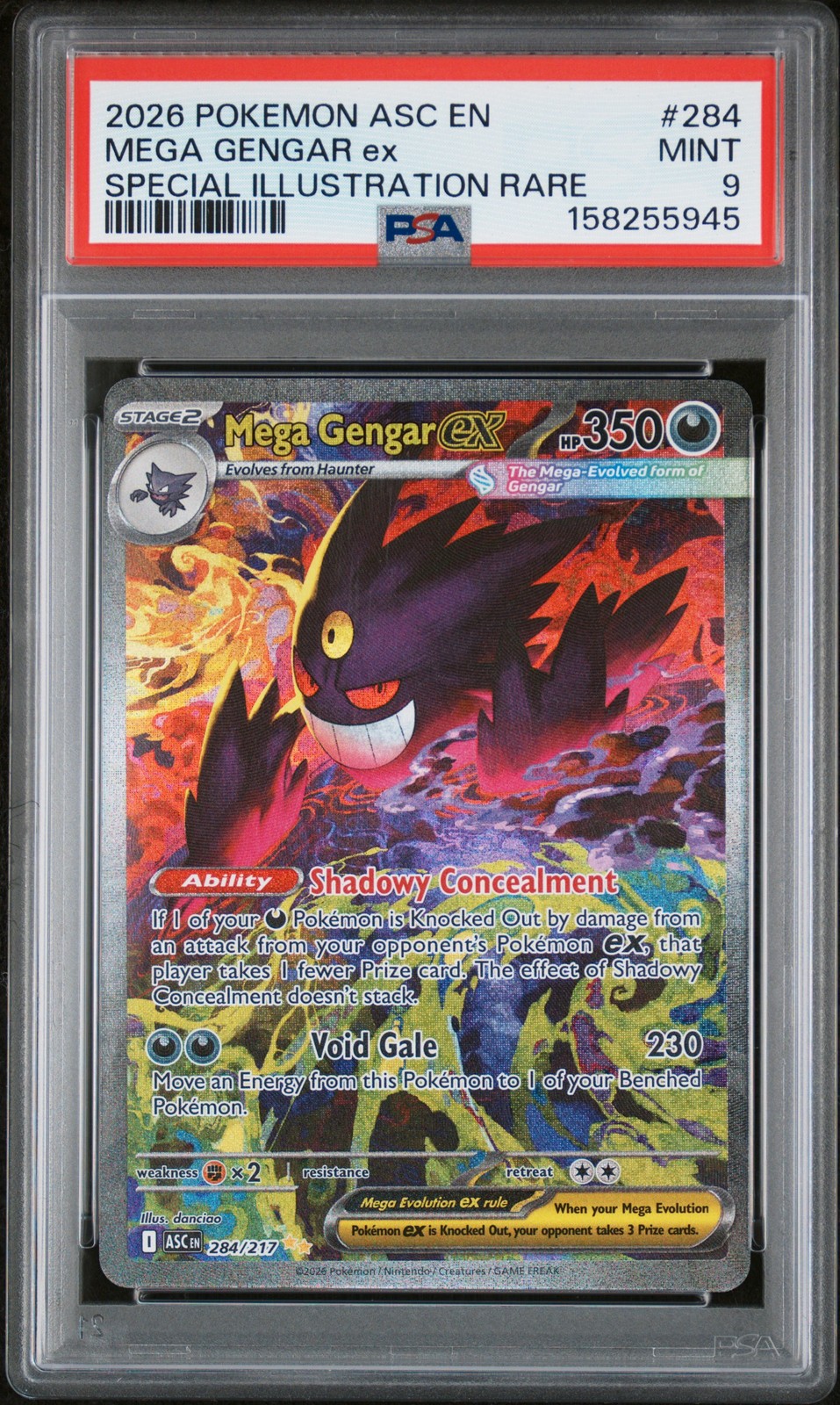 2026 Pokemon Asc EN-Ascended Heroes Mega Gengar EX Special Illustration Rare 284