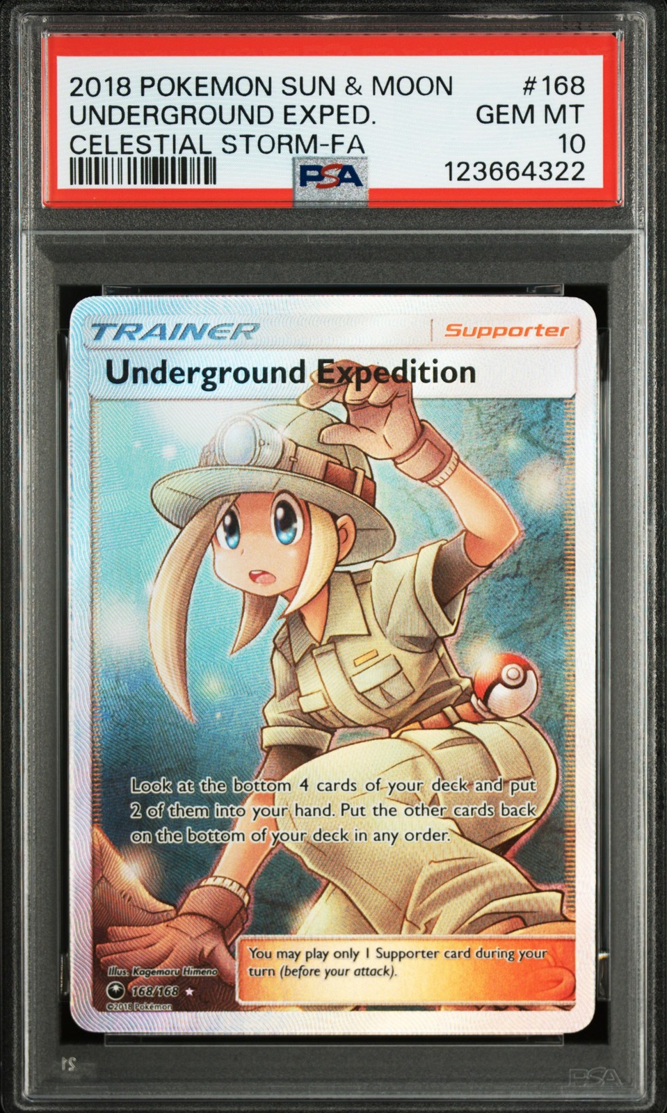 2018 Pokemon Sun & Moon Celestial Storm Full Art/Underground Expedition 168