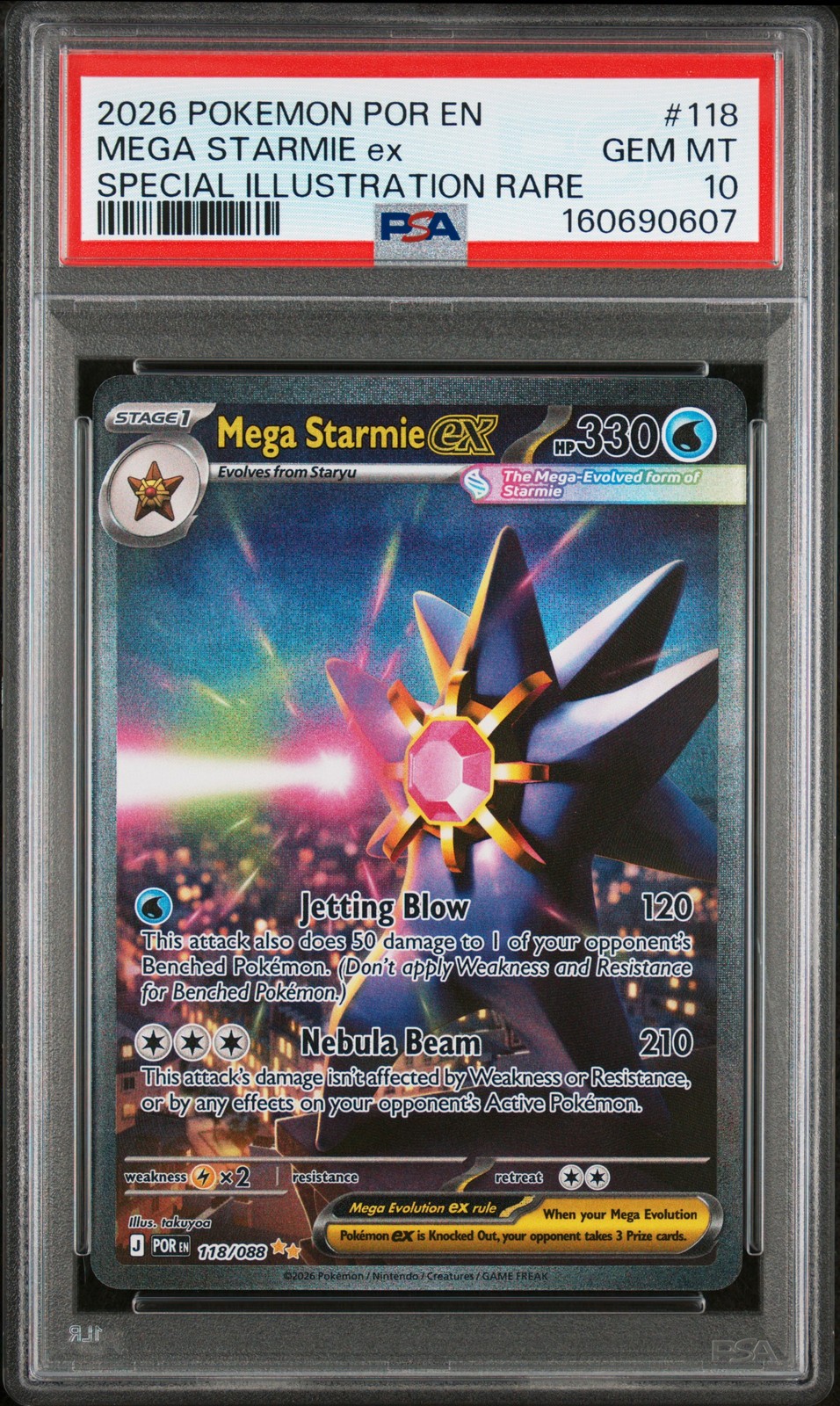 2026 Pokemon Por EN-Perfect Order Mega Starmie EX Special Illustration Rare 118