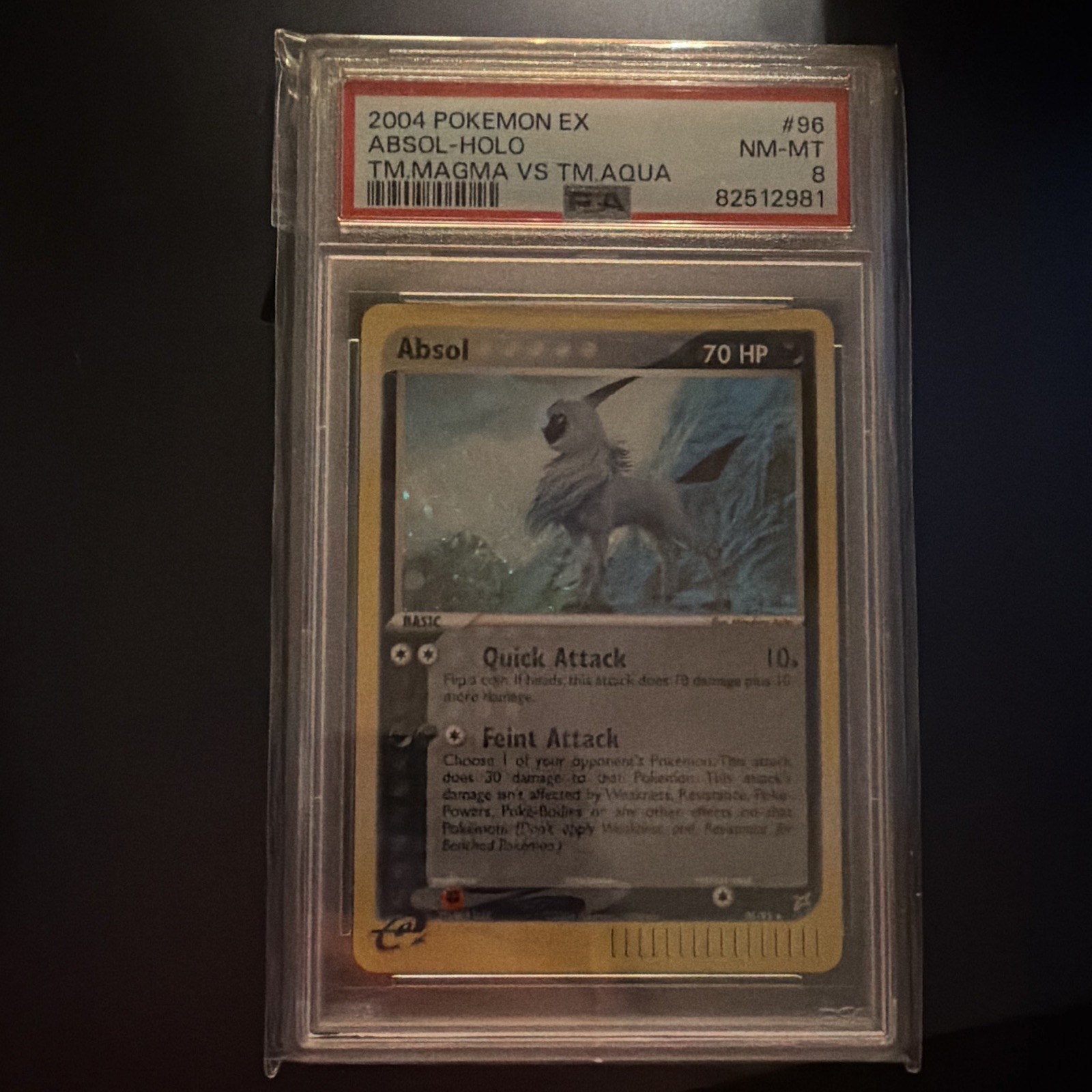 2004 Pokemon EX Team Magma VS Team Aqua Absol-Holo 96
