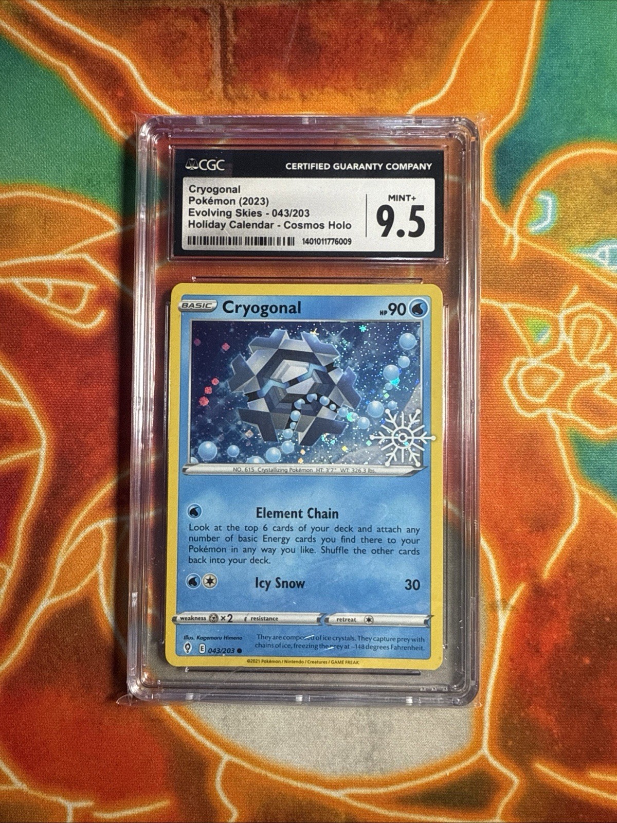 2023 Evolving Skies - English Cryogonal Holiday Calendar (Snowflake Stamp) Cosmos Holo 043/203