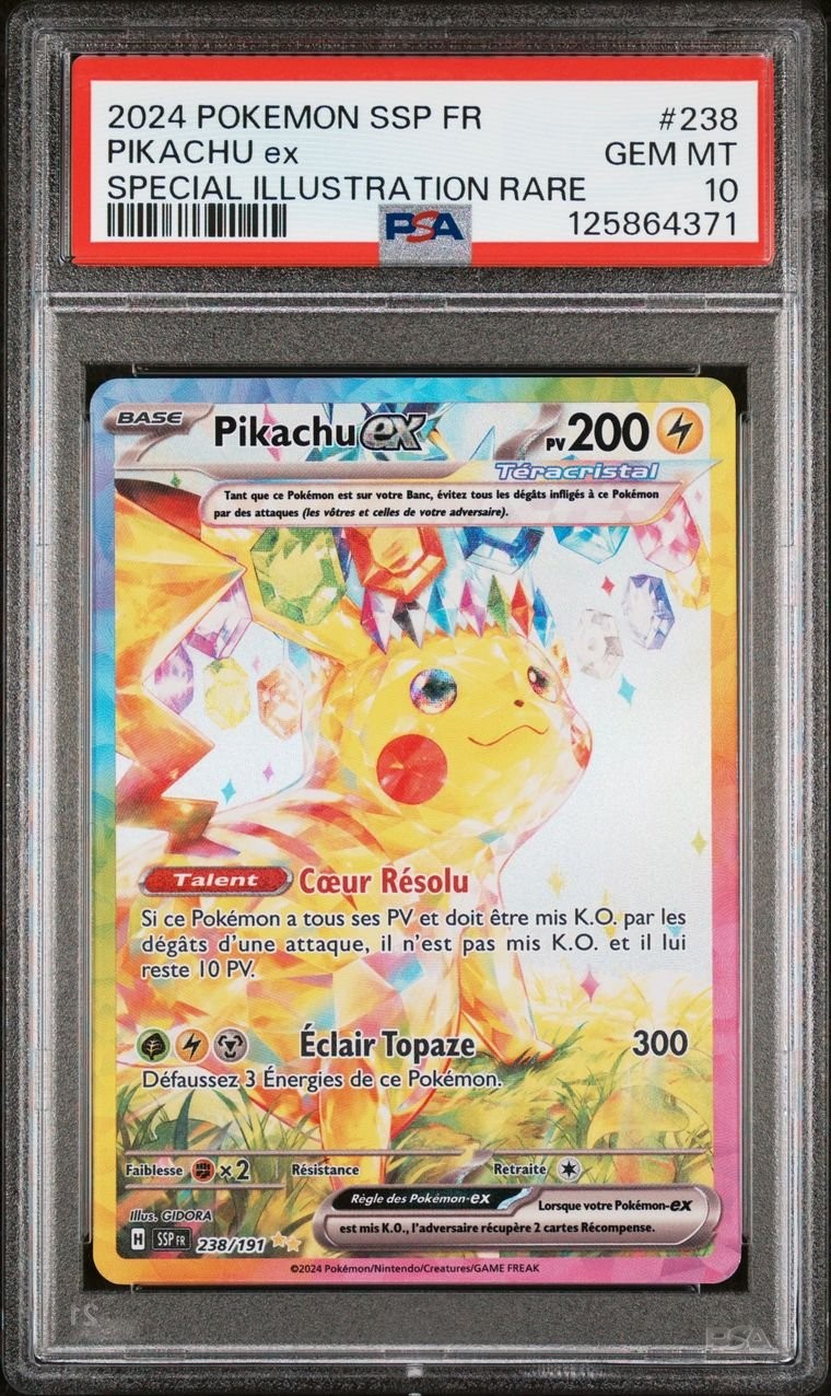 2024 Pokemon French Ssp FR-Surging Sparks Pikachu EX Special Illustration Rare 238