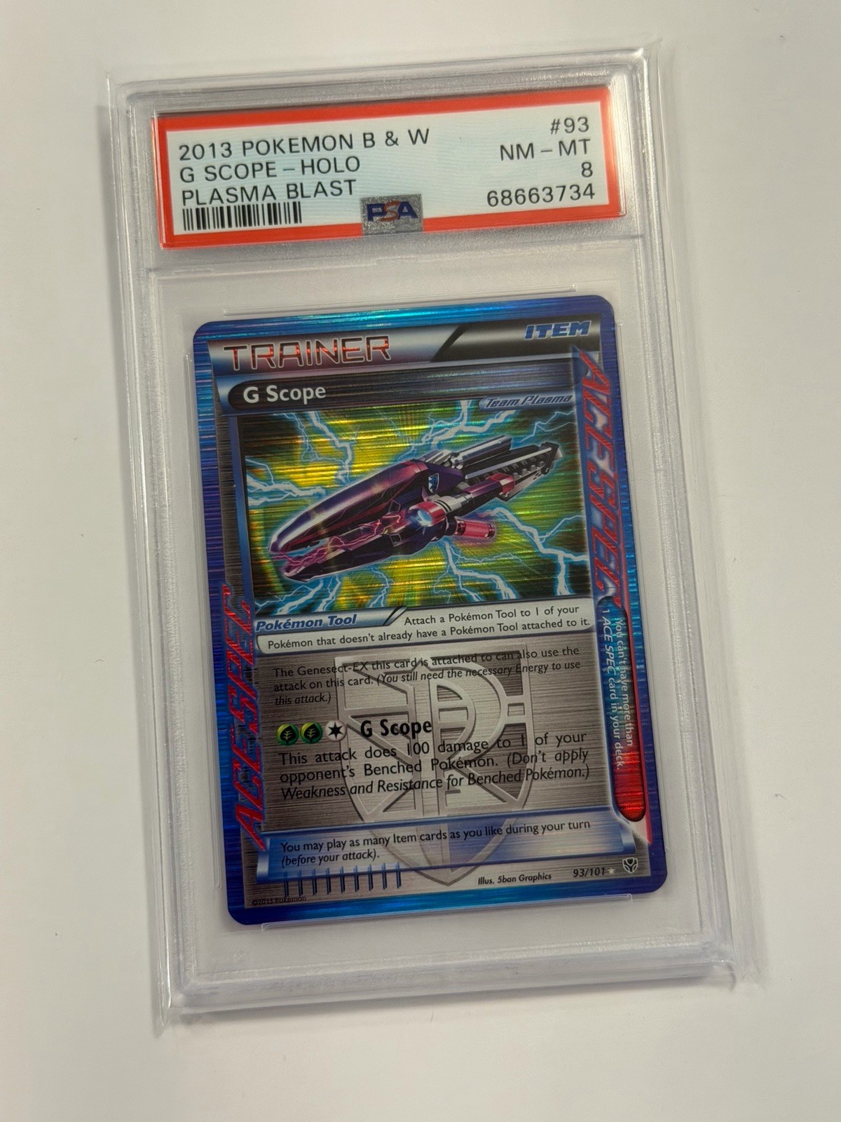 2013 Pokemon Black & White Plasma Blast G Scope-Holo 93
