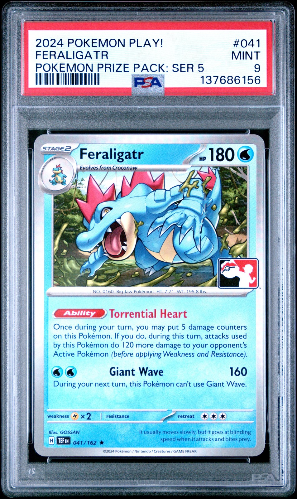 2024 Pokemon Play! Pokemon Prize Pack: Series 5 Feraligatr 041