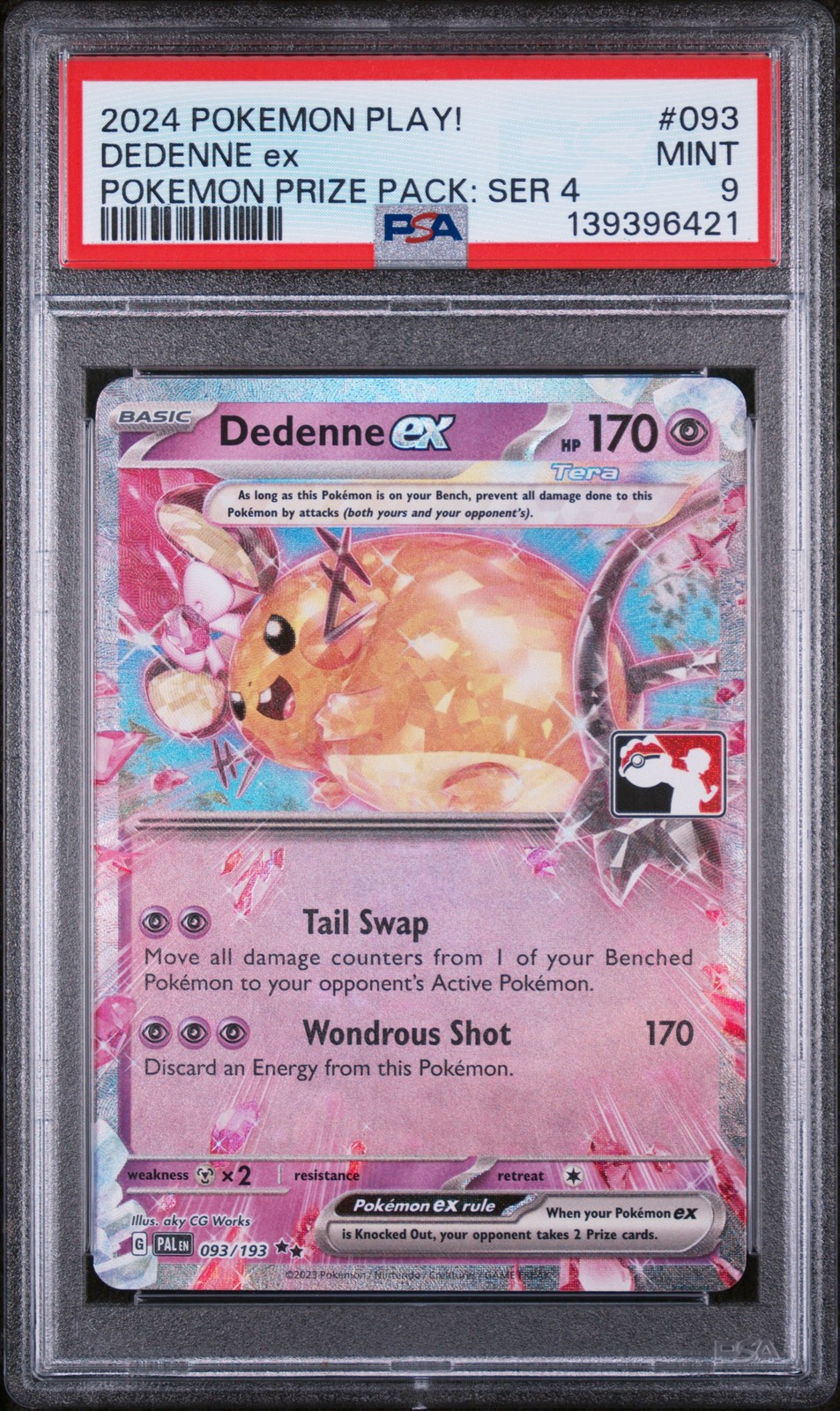 2024 Pokemon Play! Pokemon Prize Pack: Series 4 Dedenne EX 093
