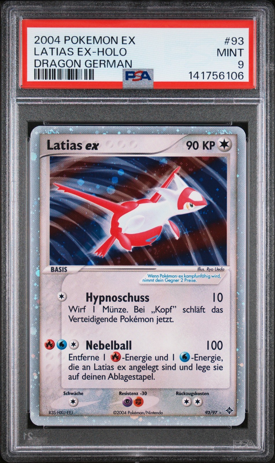 2004 Pokemon German EX Dragon Latias EX-Holo 93