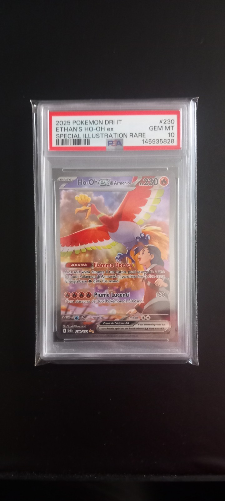 2025 Pokemon Italian Dri It-Destined Rivals Ethan's HO-Oh EX Special Illustration Rare 230