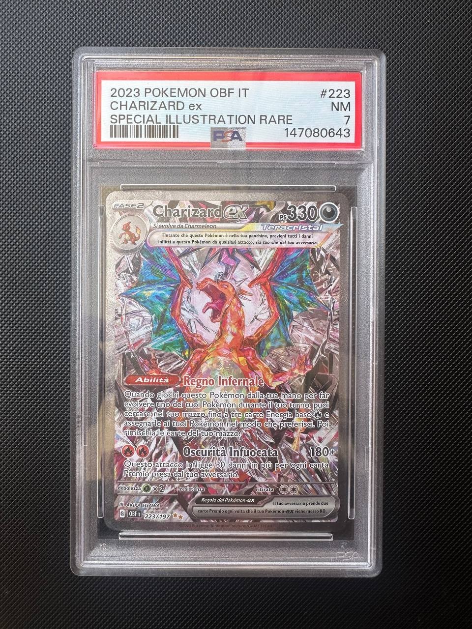 2023 Pokemon Italian Obf It-Obsidian Flames Charizard EX Special Illustration Rare 223