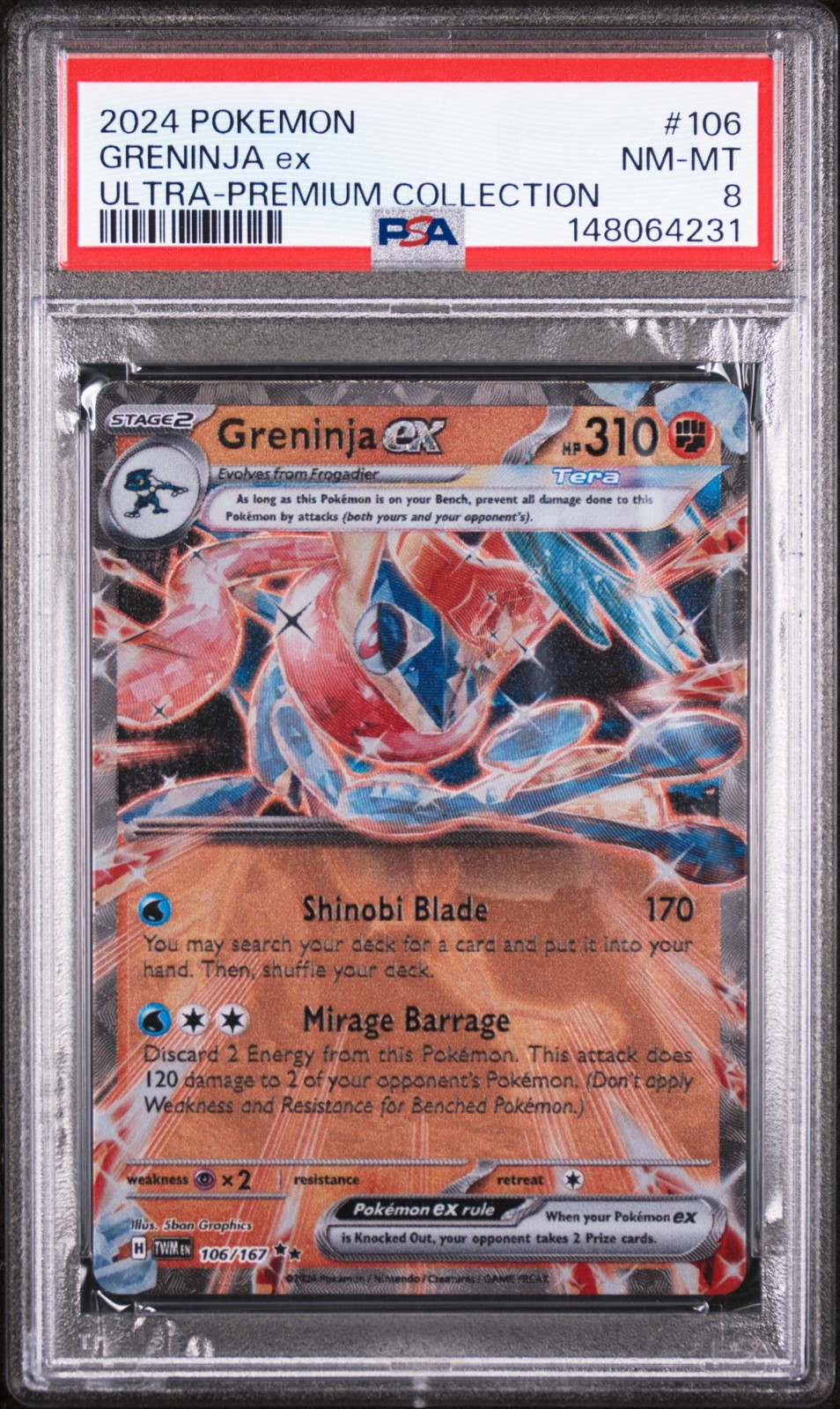 2024 Pokemon Greninja EX Ultra-Premium Collection Greninja EX 106