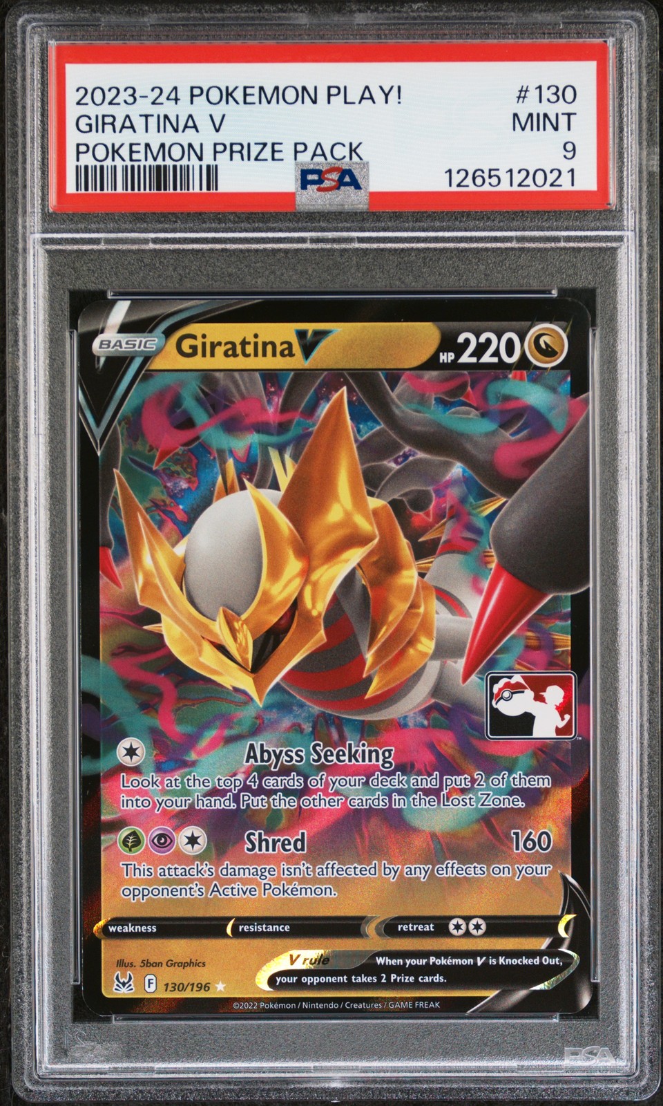2023-2024 Pokemon Play! Pokemon Prize Pack Giratina V 130