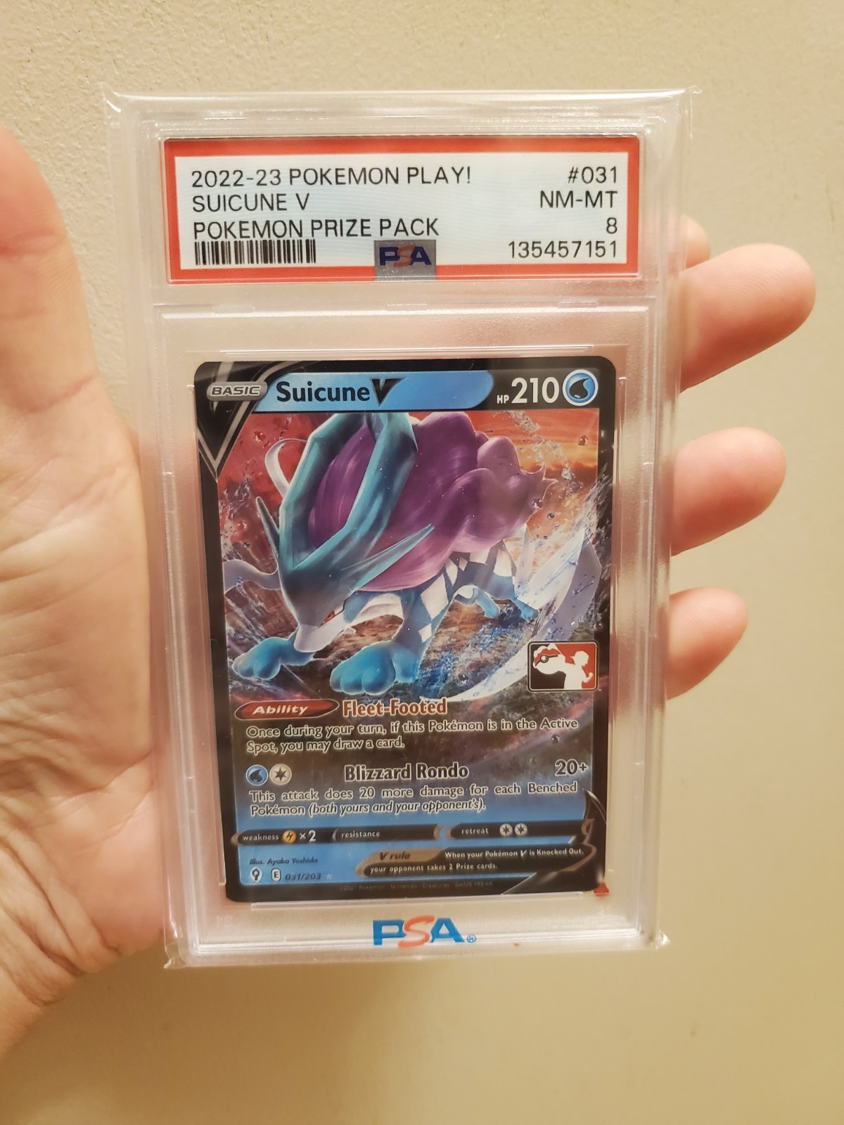 2022-2023 Pokemon Play! Pokemon Prize Pack Suicune V 031