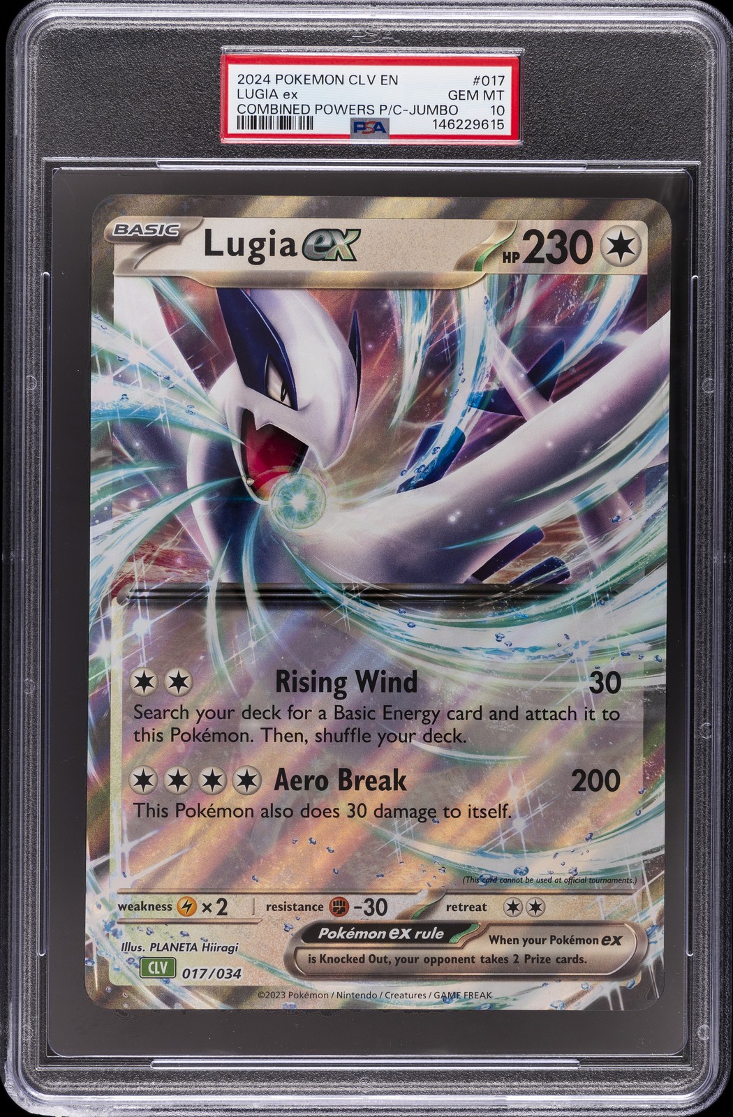 2024 Pokemon Combined Powers Premium Collection Lugia EX Jumbo 017