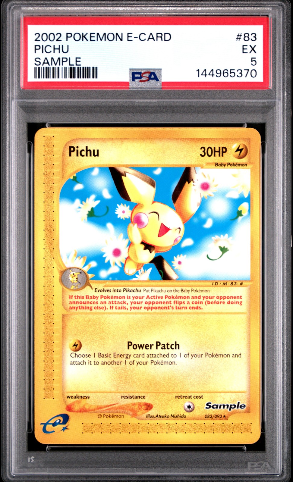 2002 Pokemon E-Card Sample Pichu 83