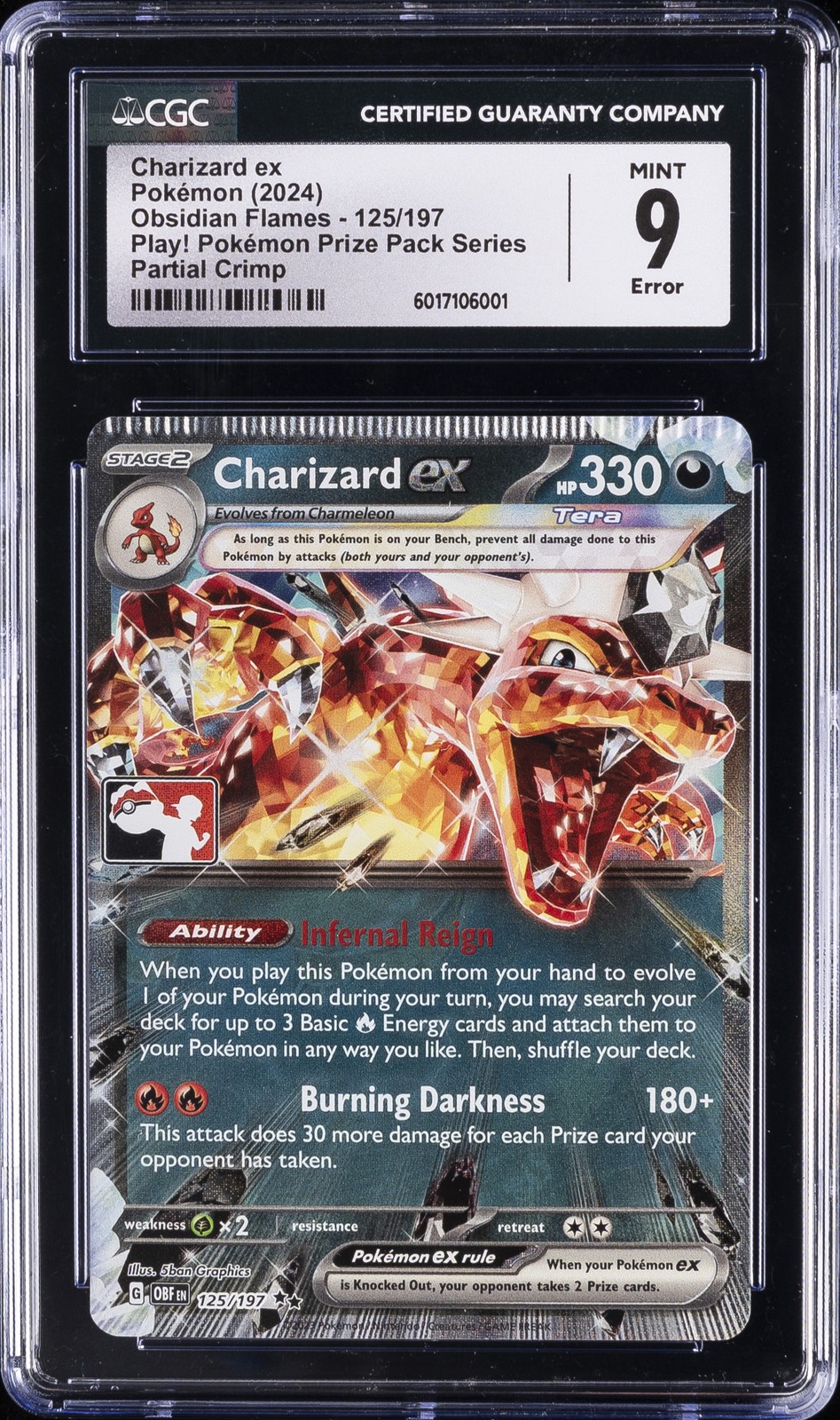 2024 Obsidian Flames - OBF EN - English Charizard ex Play! Pokémon Prize Pack Series Holo 125/197