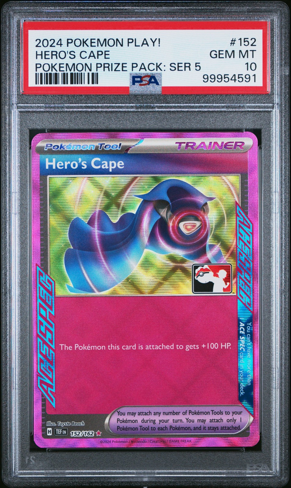 2024 Pokemon Play! Pokemon Prize Pack: Series 5 Hero's Cape 152