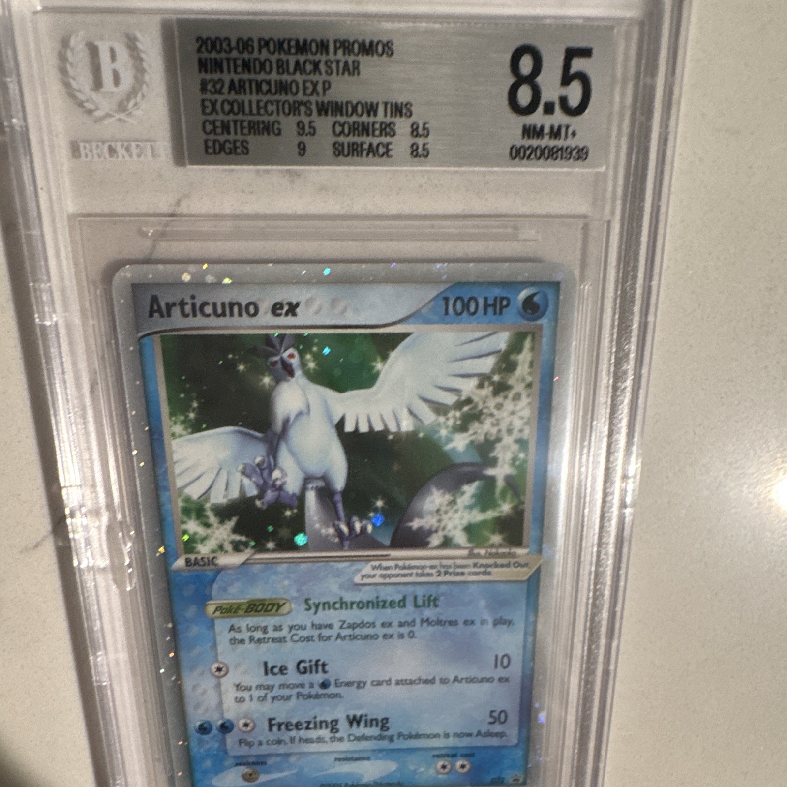 2003 Pokemon Nintendo Black Star Promos Articuno EX P/(EX Collector's Window Tins) 032