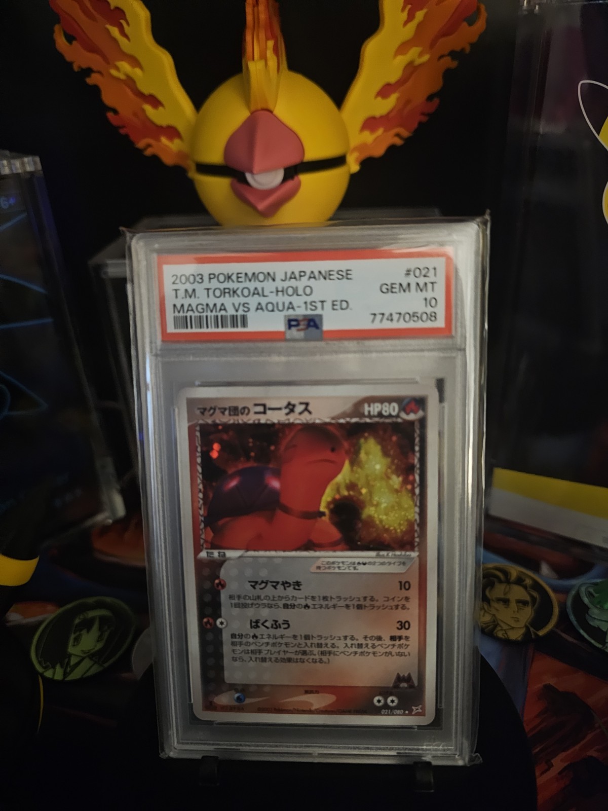 2003 Pokemon Japanese Magma VS Aqua Team Magma's Torkoal-Holo 1st Edition 021