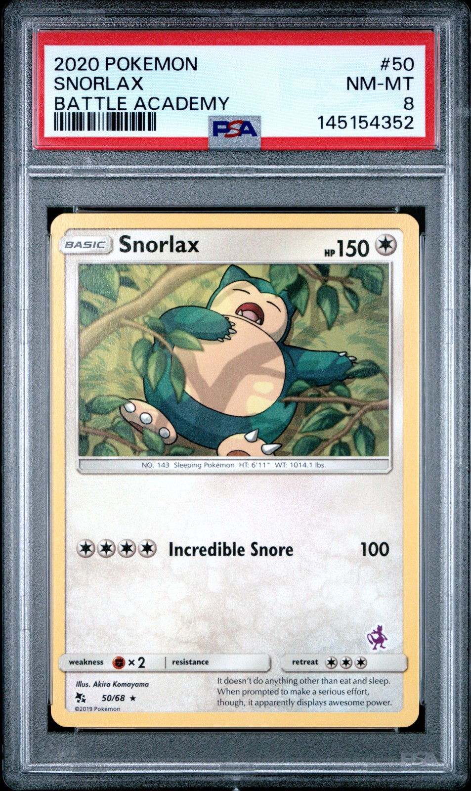 2020 Pokemon Battle Academy Snorlax 50