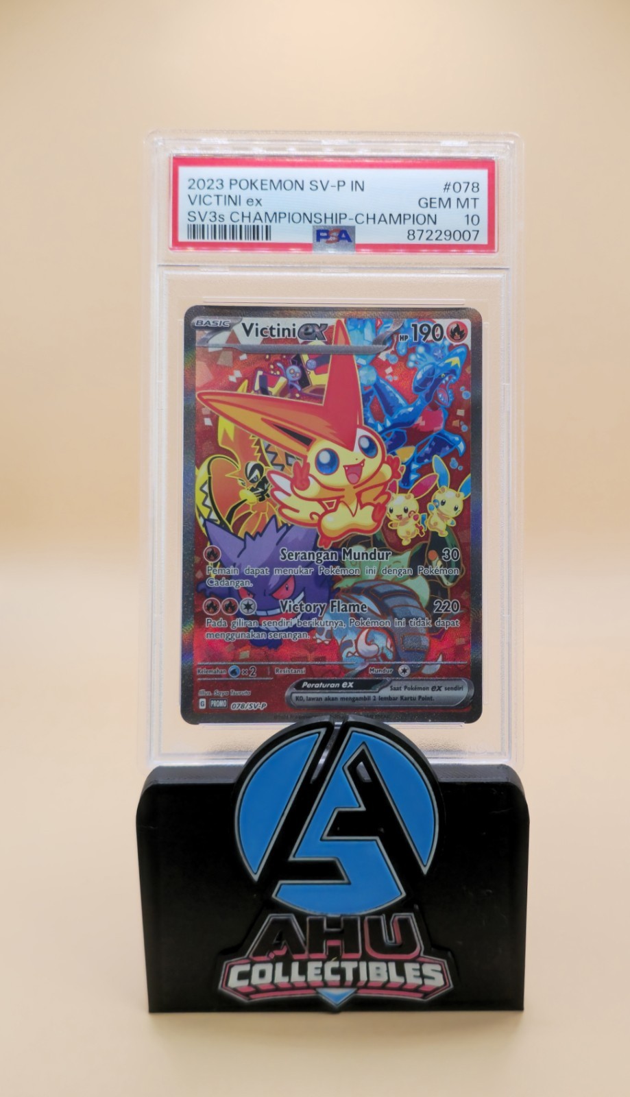 2023 Pokemon Indonesian SV Promo Victini EX Black Shine New Expansion Championships-Champion 078