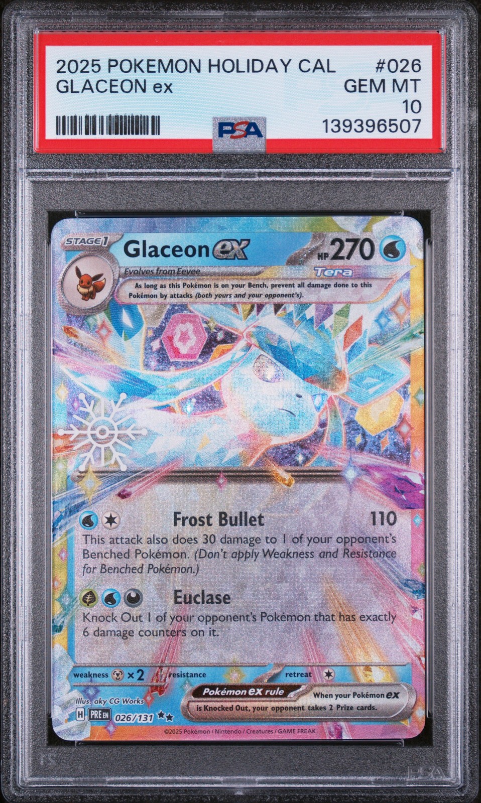 2025 Pokemon Holiday Calendar Glaceon EX 026