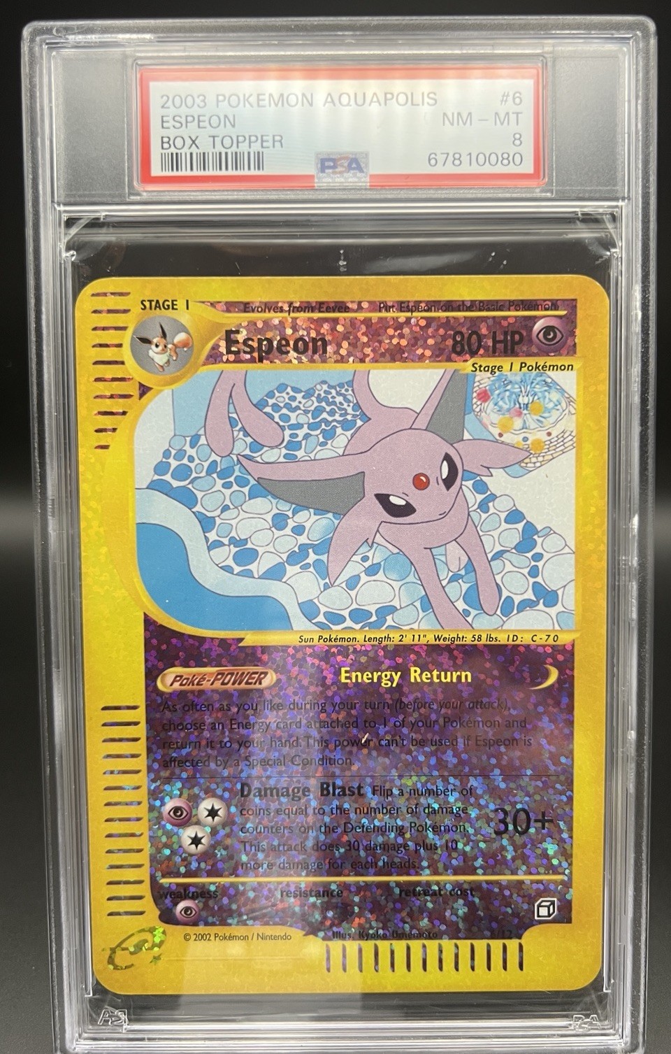 2003 Pokemon Aquapolis Box Topper Espeon 6