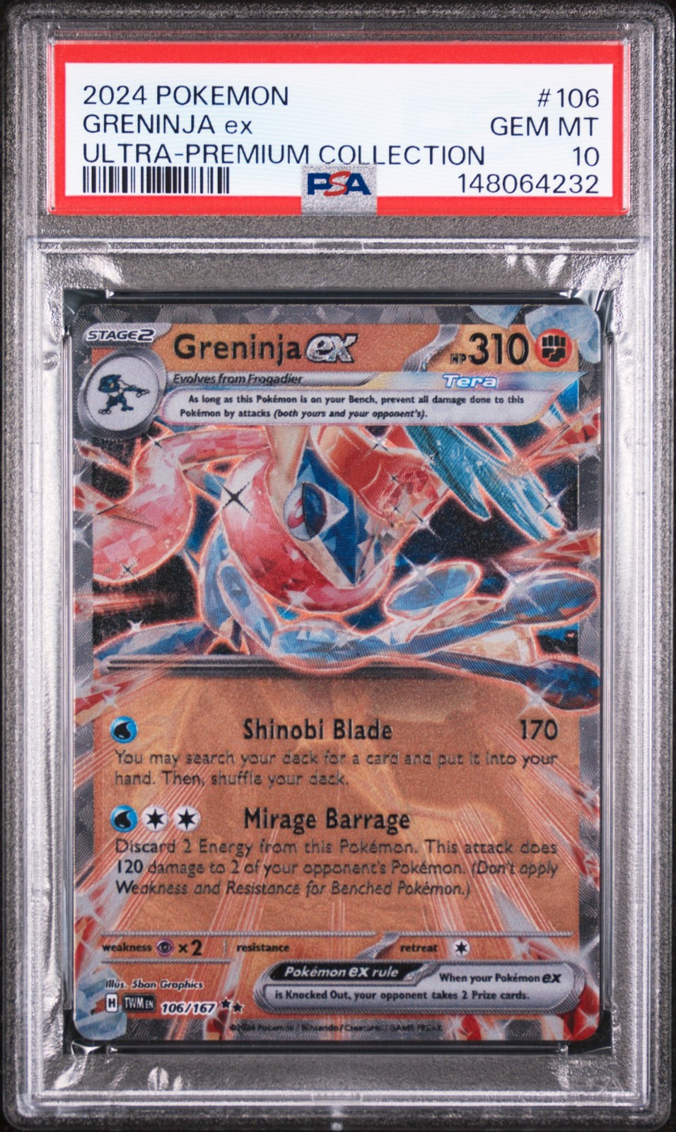 2024 Pokemon Greninja EX Ultra-Premium Collection Greninja EX 106