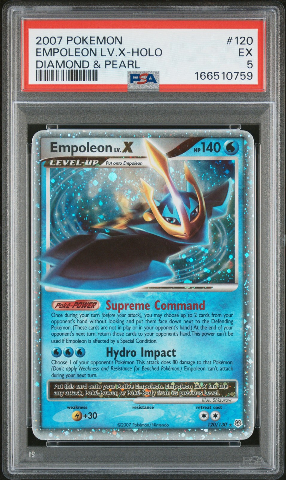 2007 Pokemon Diamond & Pearl Empoleon LV.X-Holo 120
