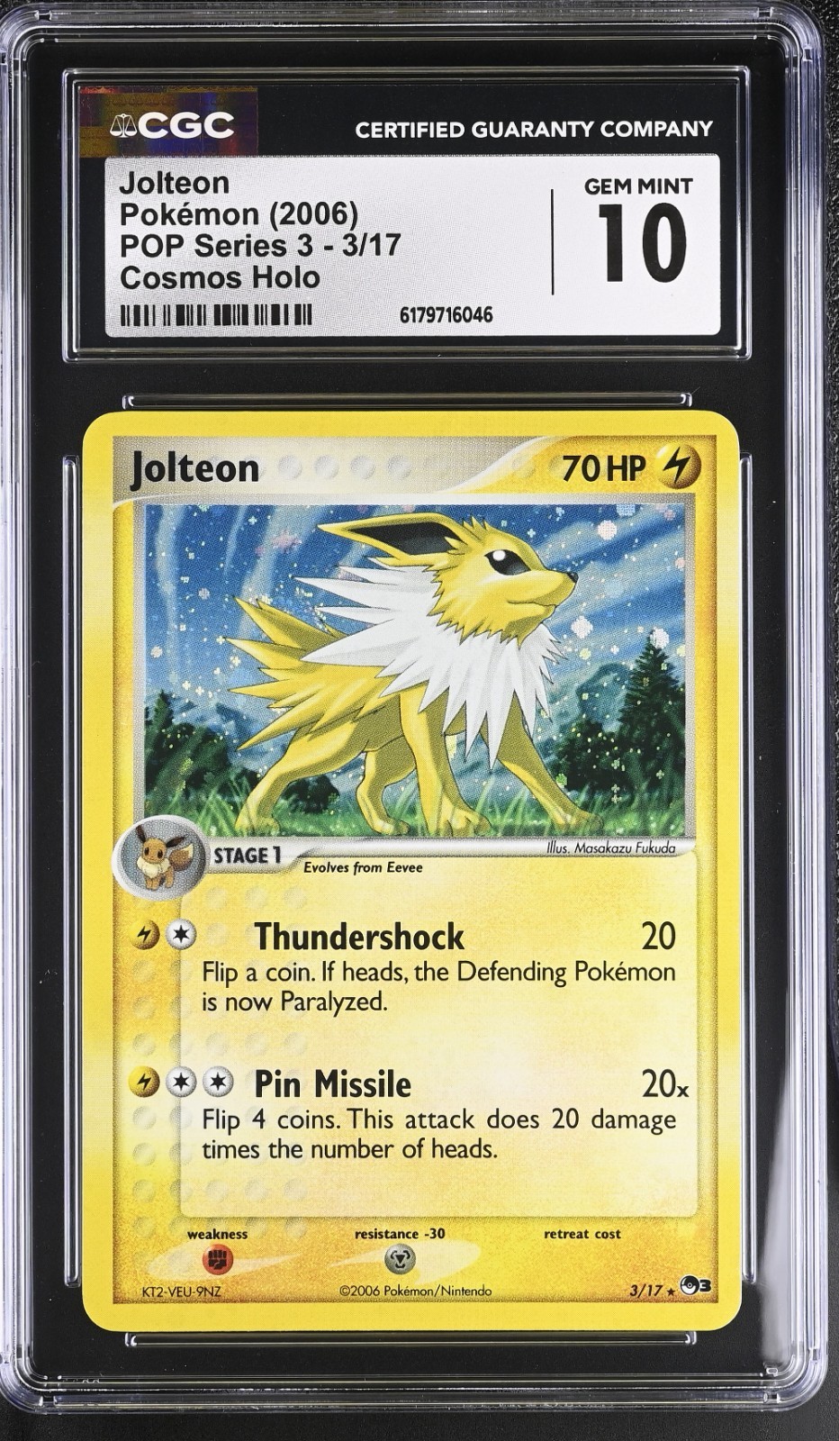 2006 POP Series 3 - English Jolteon Cosmos Holo 3/17
