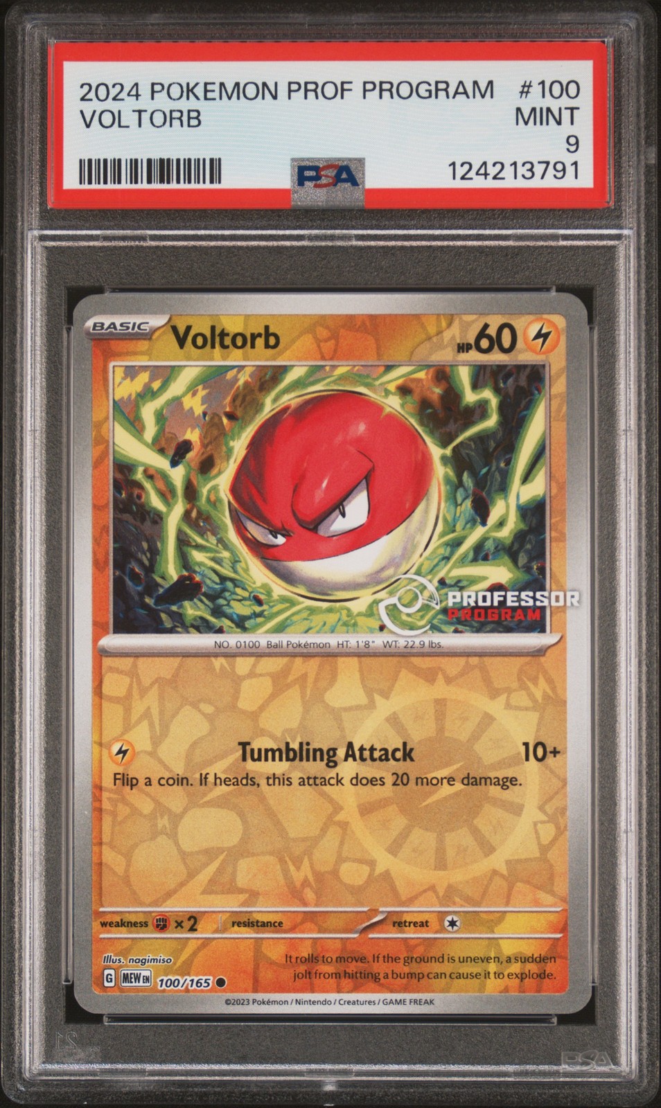 2024 Pokemon Professor Program Promos Voltorb 100