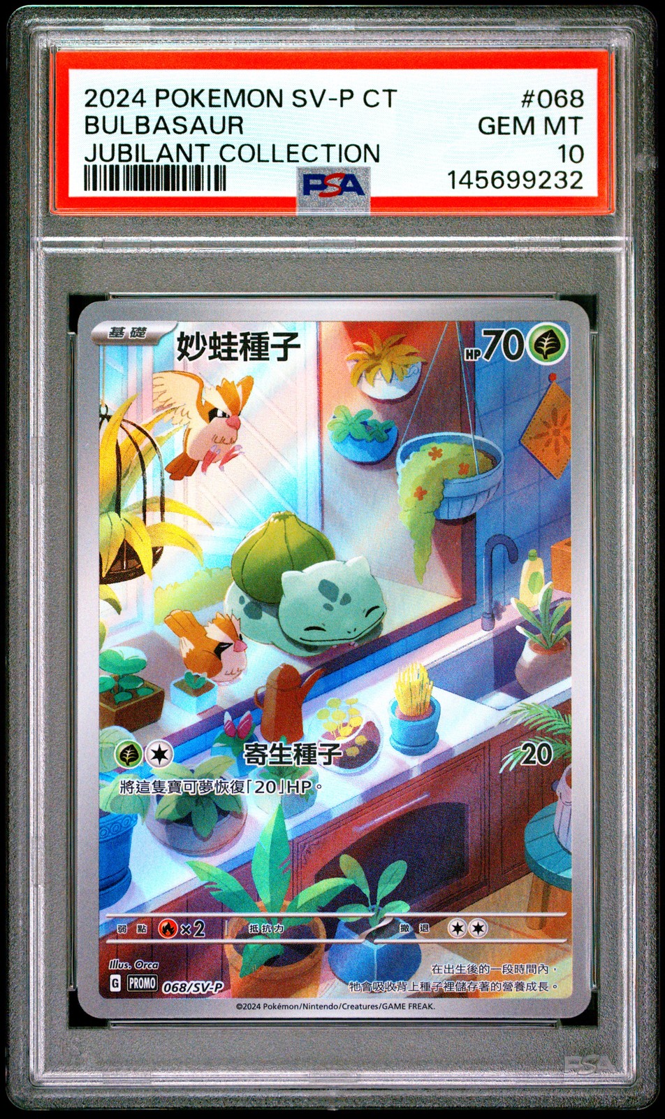 2024 Pokemon Traditional Chinese SV-P Promo Bulbasaur Jubilant Collection-Venusaur 068