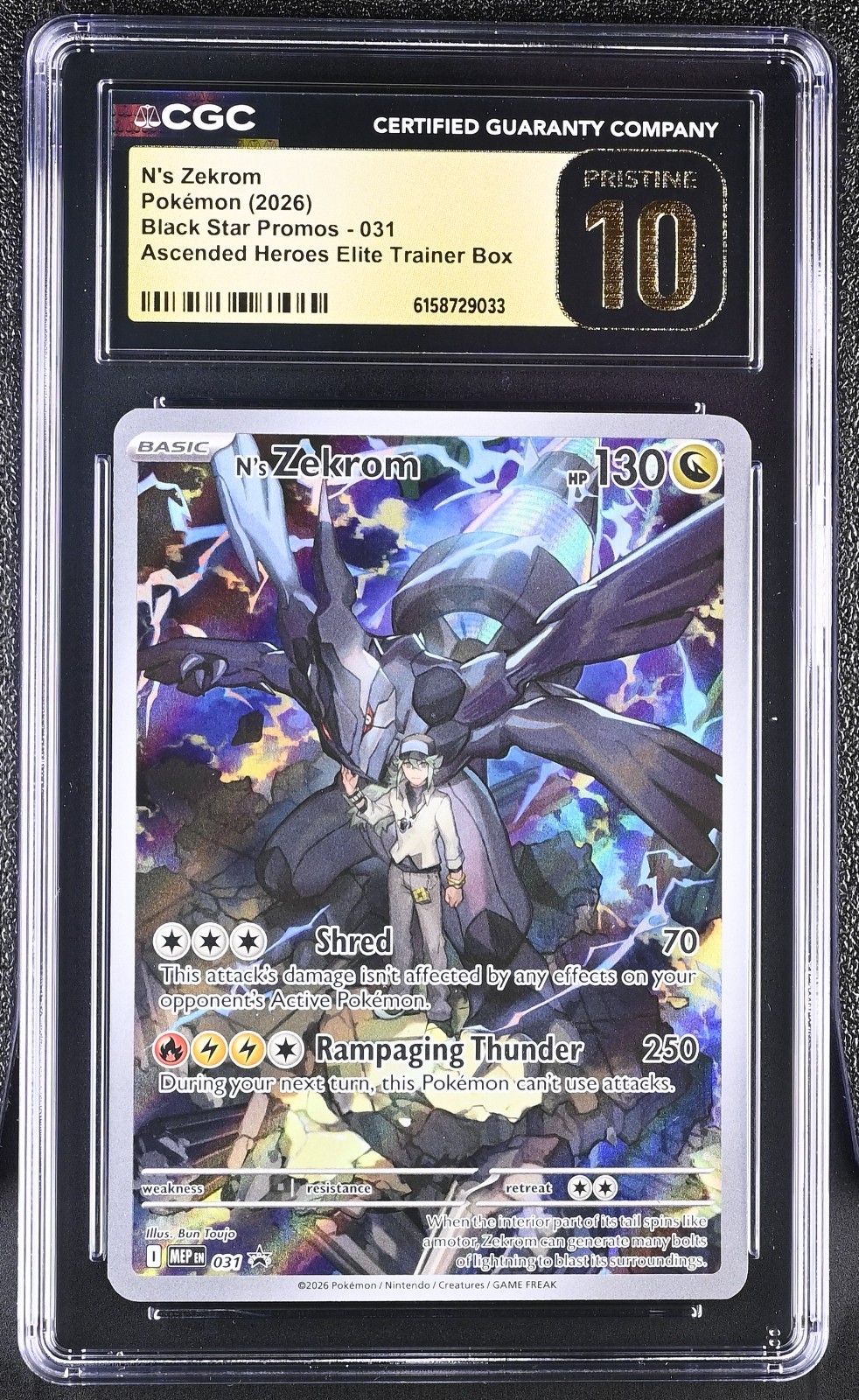 2026 Black Star Promos - Mega Evolution MEP EN - English N's Zekrom Ascended Heroes Elite Trainer Box (Holo) 031