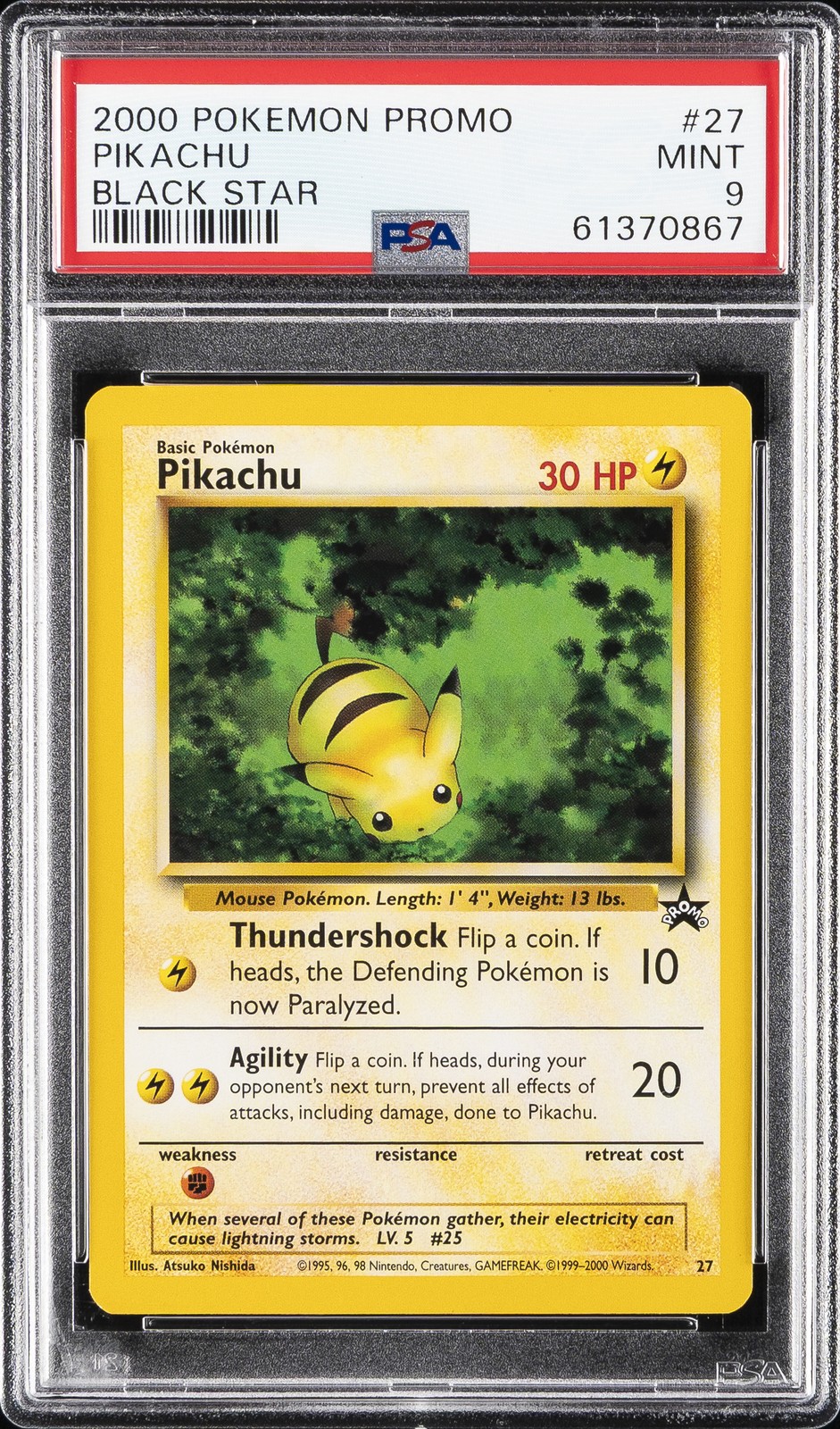 2000 Pokemon Promo Black Star Pikachu 27