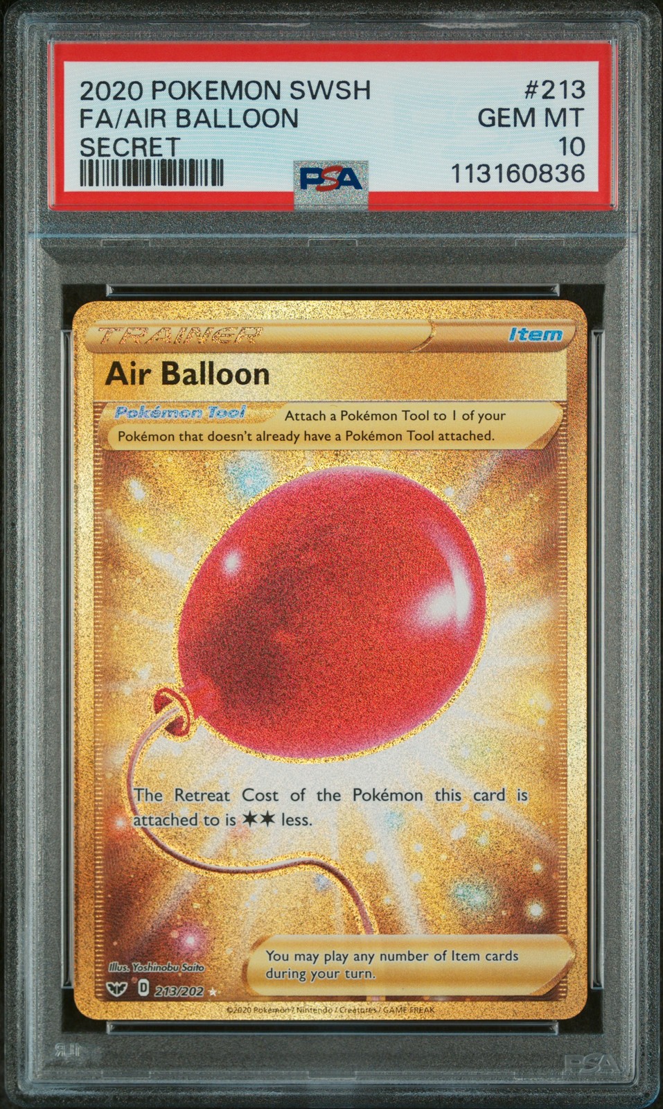2020 Pokemon Sword & Shield Full Art/Air Balloon Secret 213