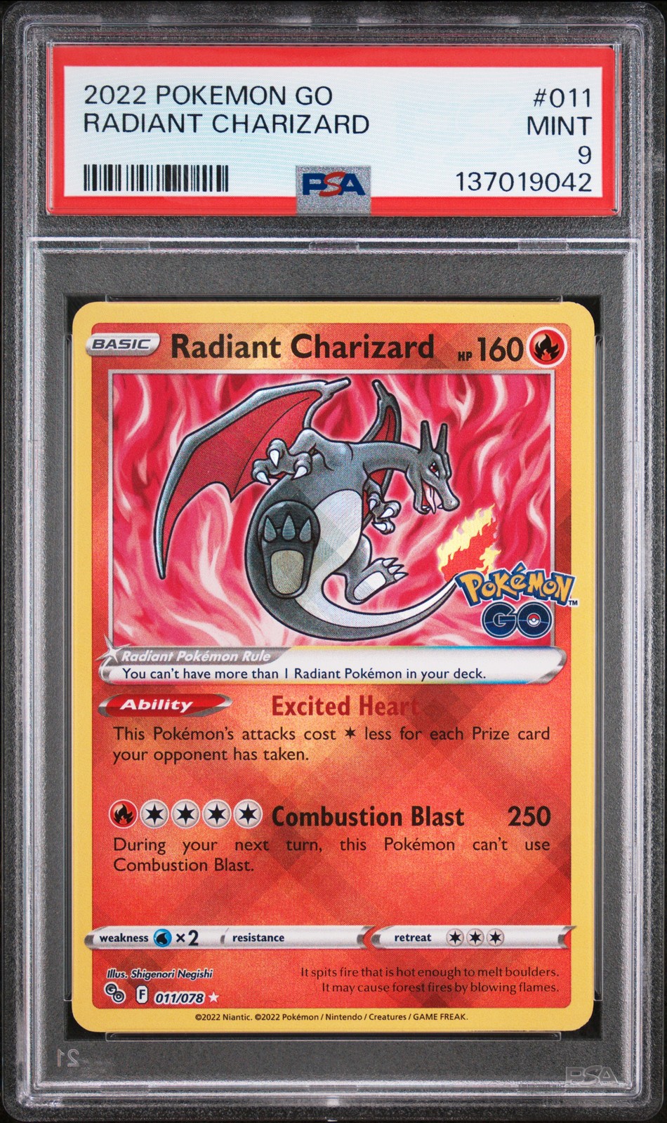 2022 Pokemon Go Radiant Charizard 011