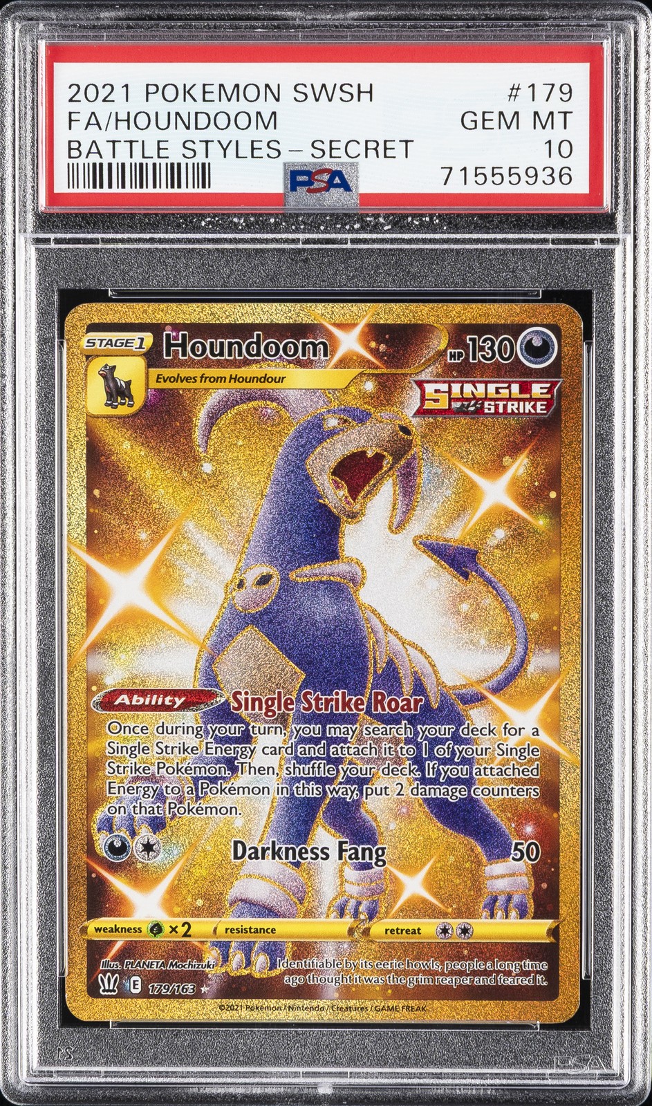 2021 Pokemon Sword & Shield Battle Styles Full Art/Houndoom Secret 179