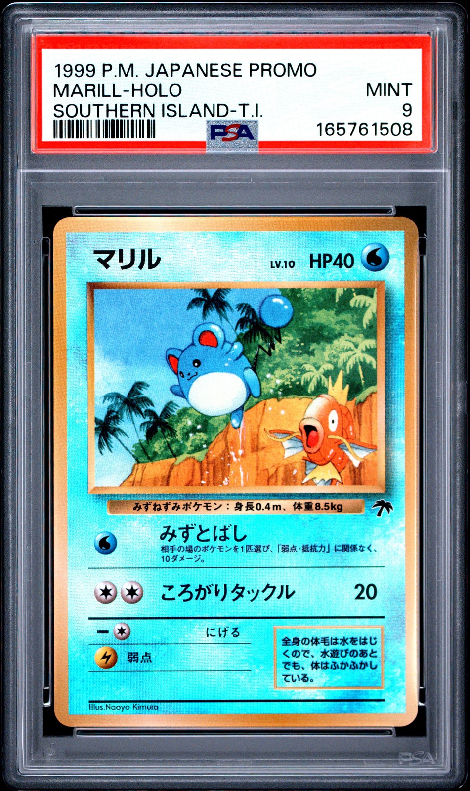 1999 Pokemon Japanese Promo Southern Islands Marill-Holo Southern Island-T.I.