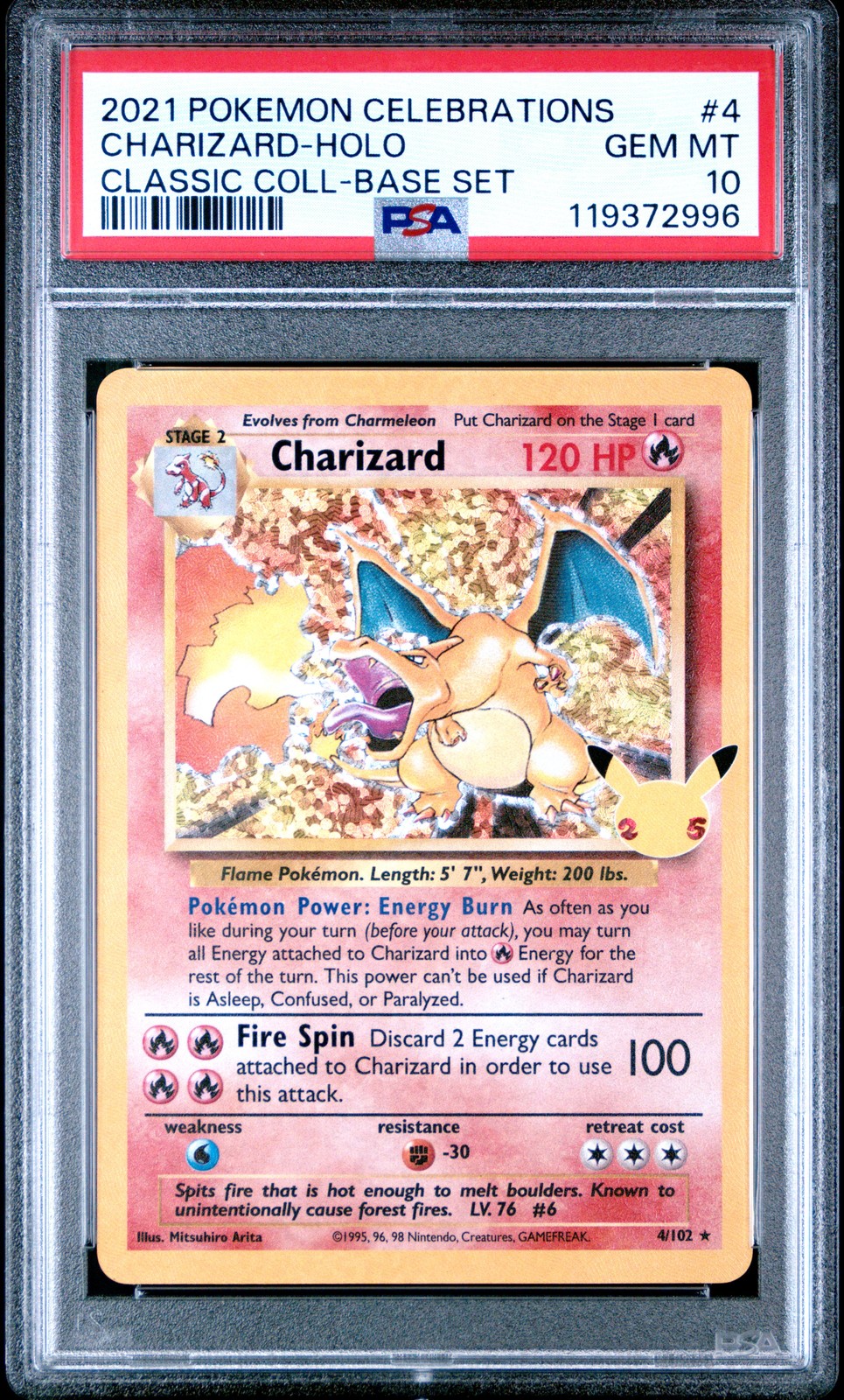 2021 Pokemon Celebrations Classic Collection Charizard-Holo 4