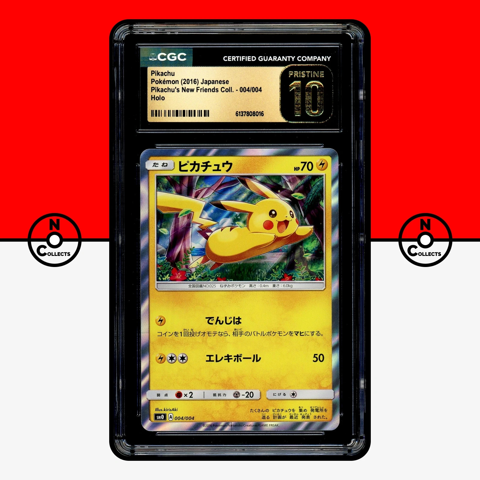 2016 Pikachu's New Friends Collection - Japanese Pikachu Subset Holo 004/004