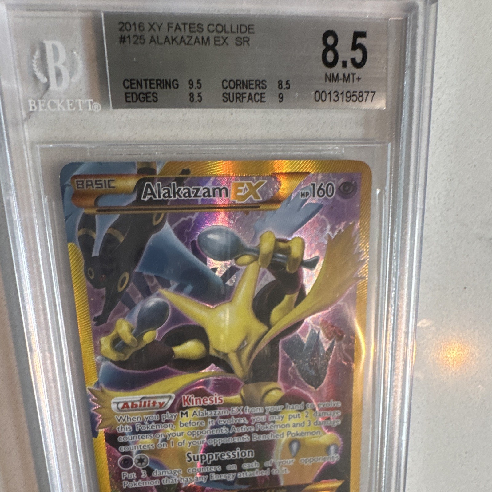2016 Pokemon XY Fates Collide Alakazam EX SR 125