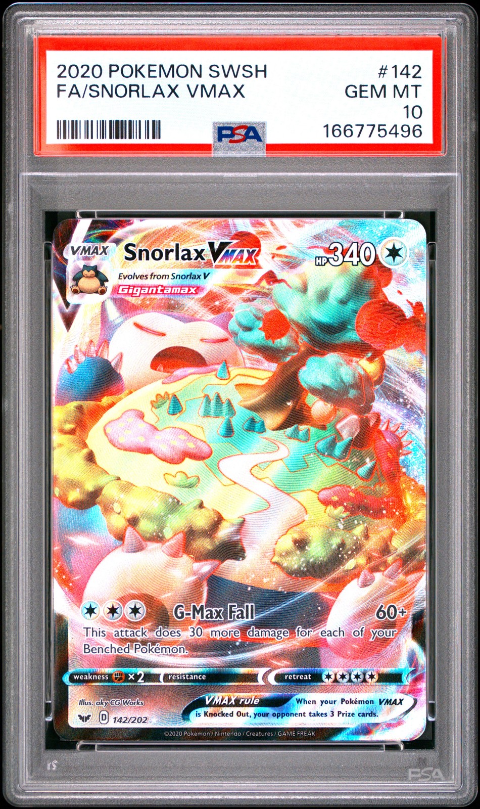2020 Pokemon Sword & Shield Full Art/Snorlax Vmax 142