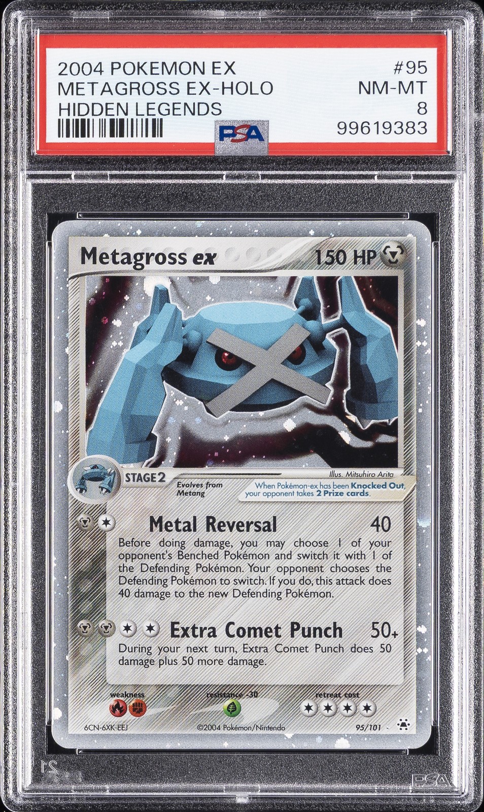 2004 Pokemon EX Hidden Legends Metagross EX-Holo 95