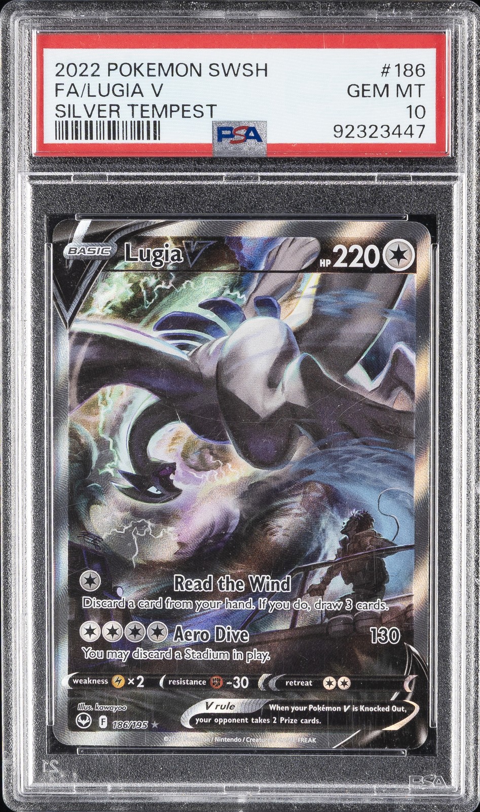 2022 Pokemon Sword & Shield Silver Tempest Full Art/Lugia V 186