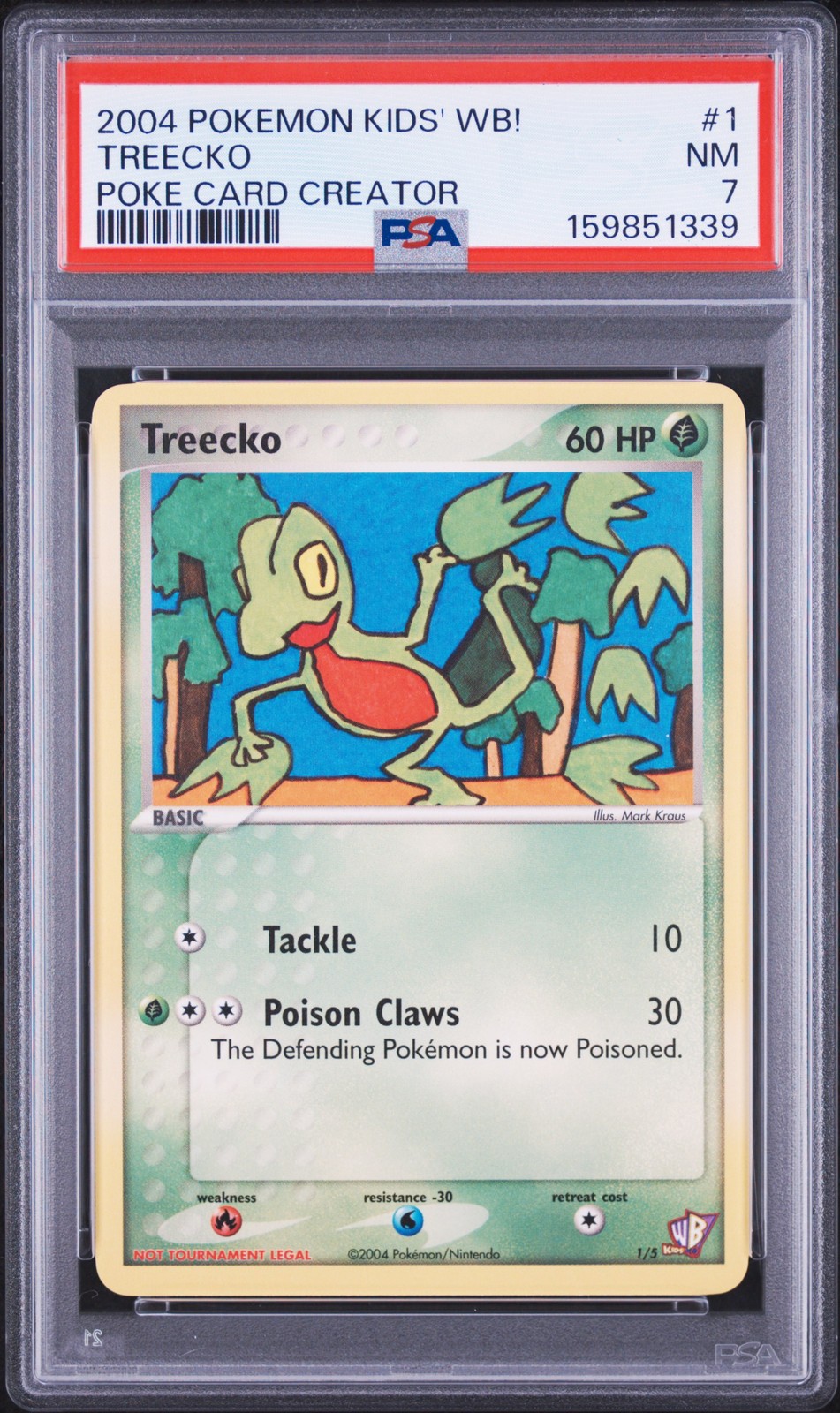 2004 Pokemon Kids' WB! Poke Card Creator Treecko 1