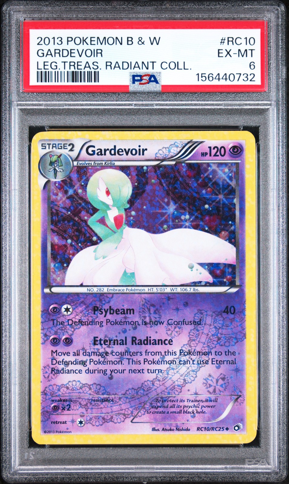 2013 Pokemon Black & White Legendary Treasures Radiant Collection Gardevoir RC10