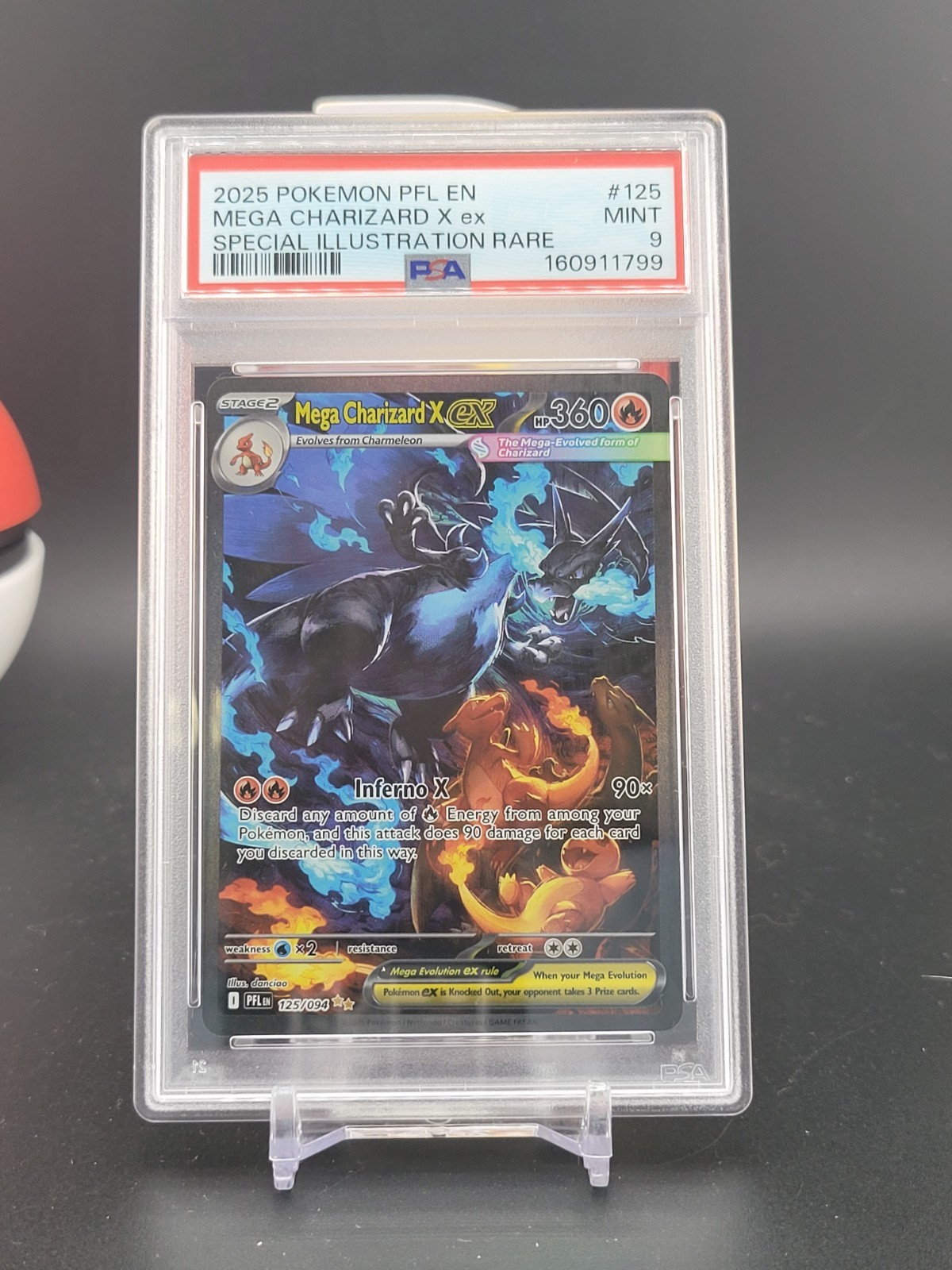 2025 Pokemon Pfl EN-Phantasmal Flames Mega Charizard X EX Special Illustration Rare 125