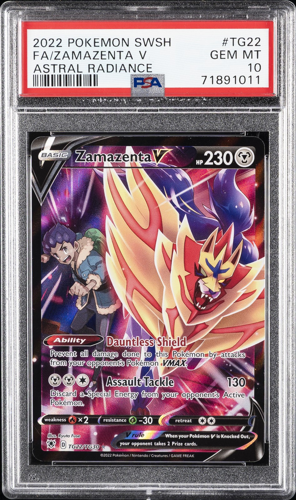 2022 Pokemon Sword & Shield Astral Radiance Full Art/Zamazenta V TG22