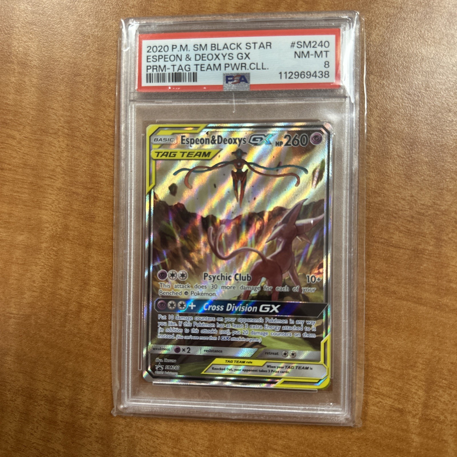 2020 Pokemon SM Black Star Promo Espeon & Deoxys GX Tag Team Powers Collection SM240