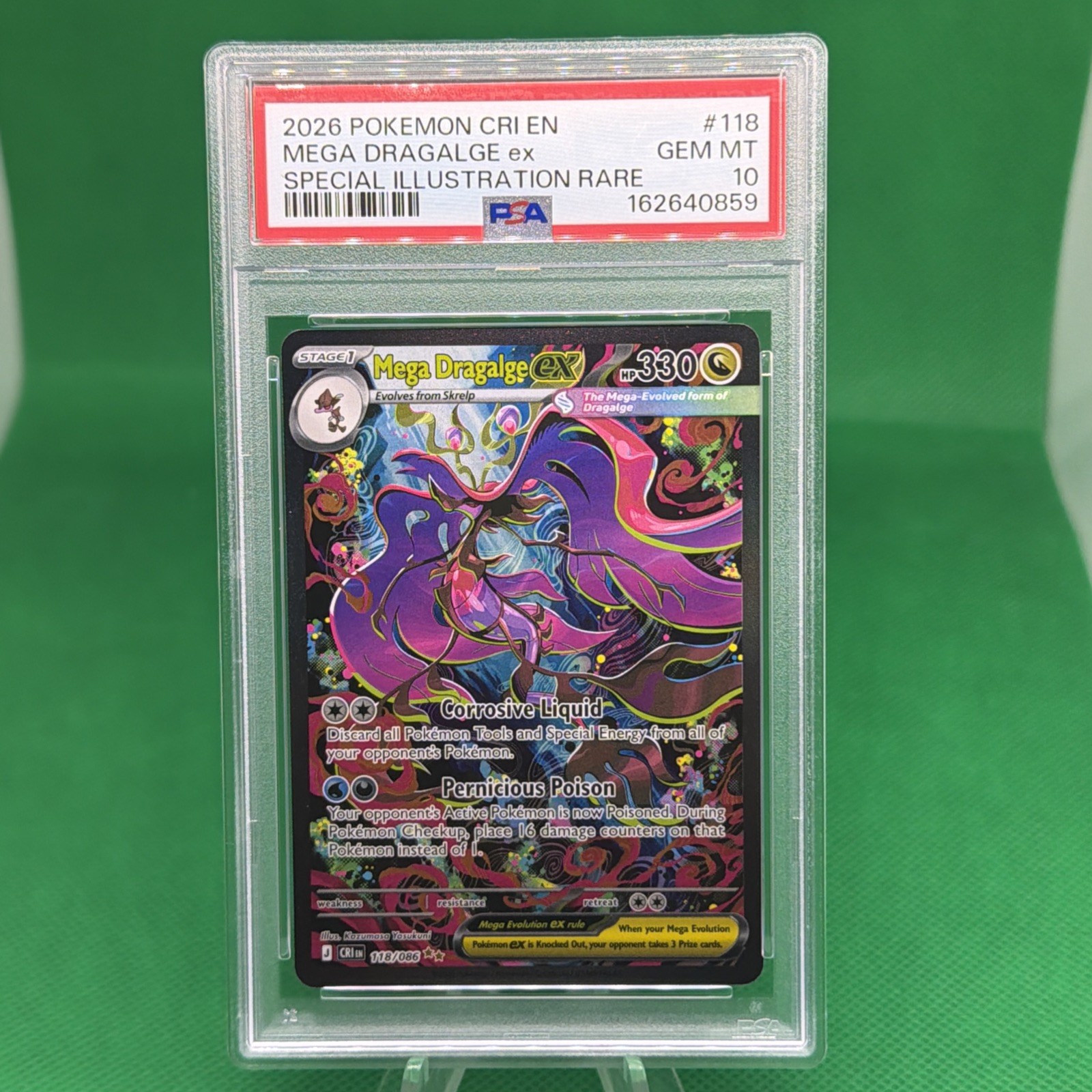 2026 Pokemon Cri EN-Chaos Rising Mega Dragalge EX Special Illustration Rare 118
