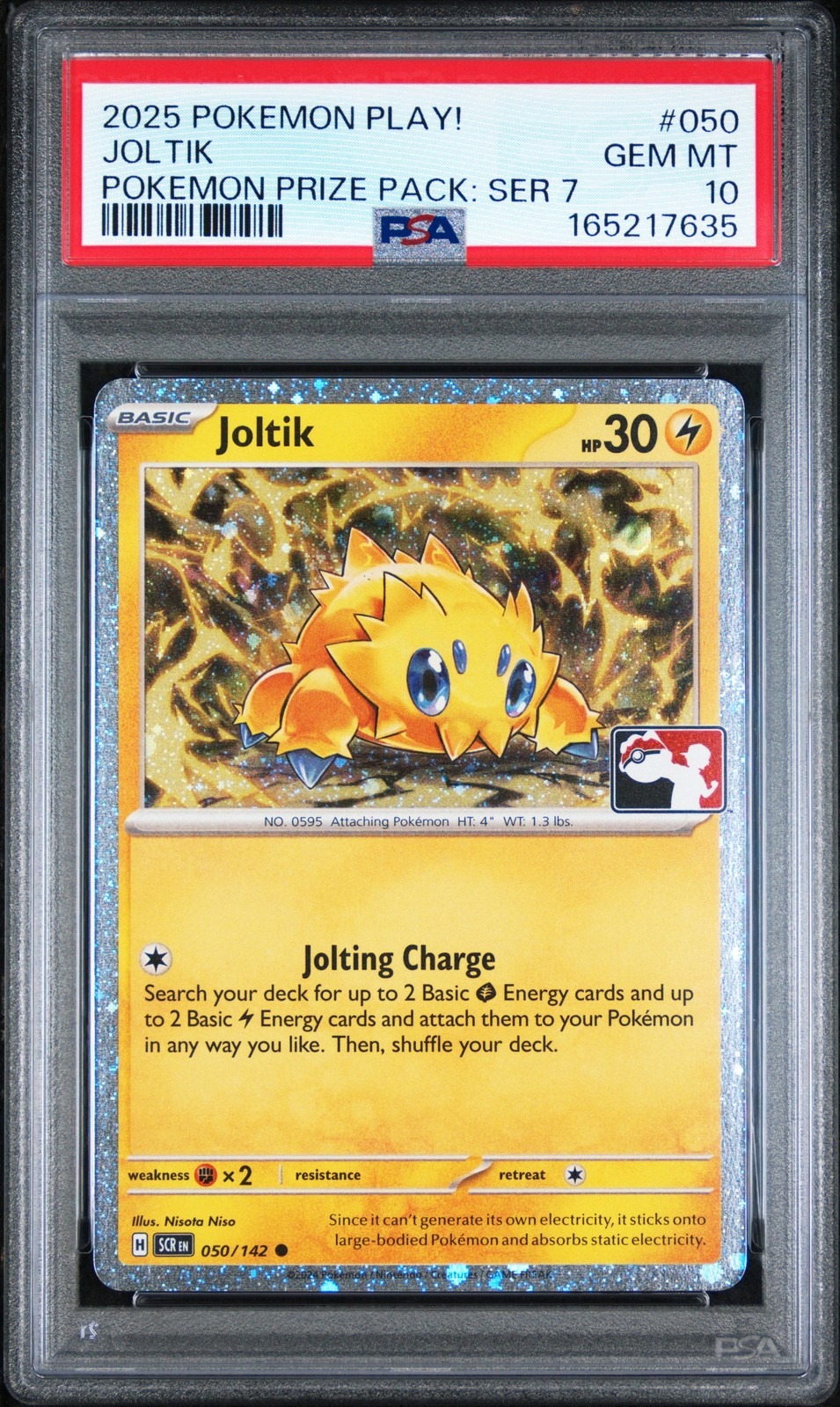 2025 Pokemon Play! Pokemon Prize Pack: Series 7 Joltik 050